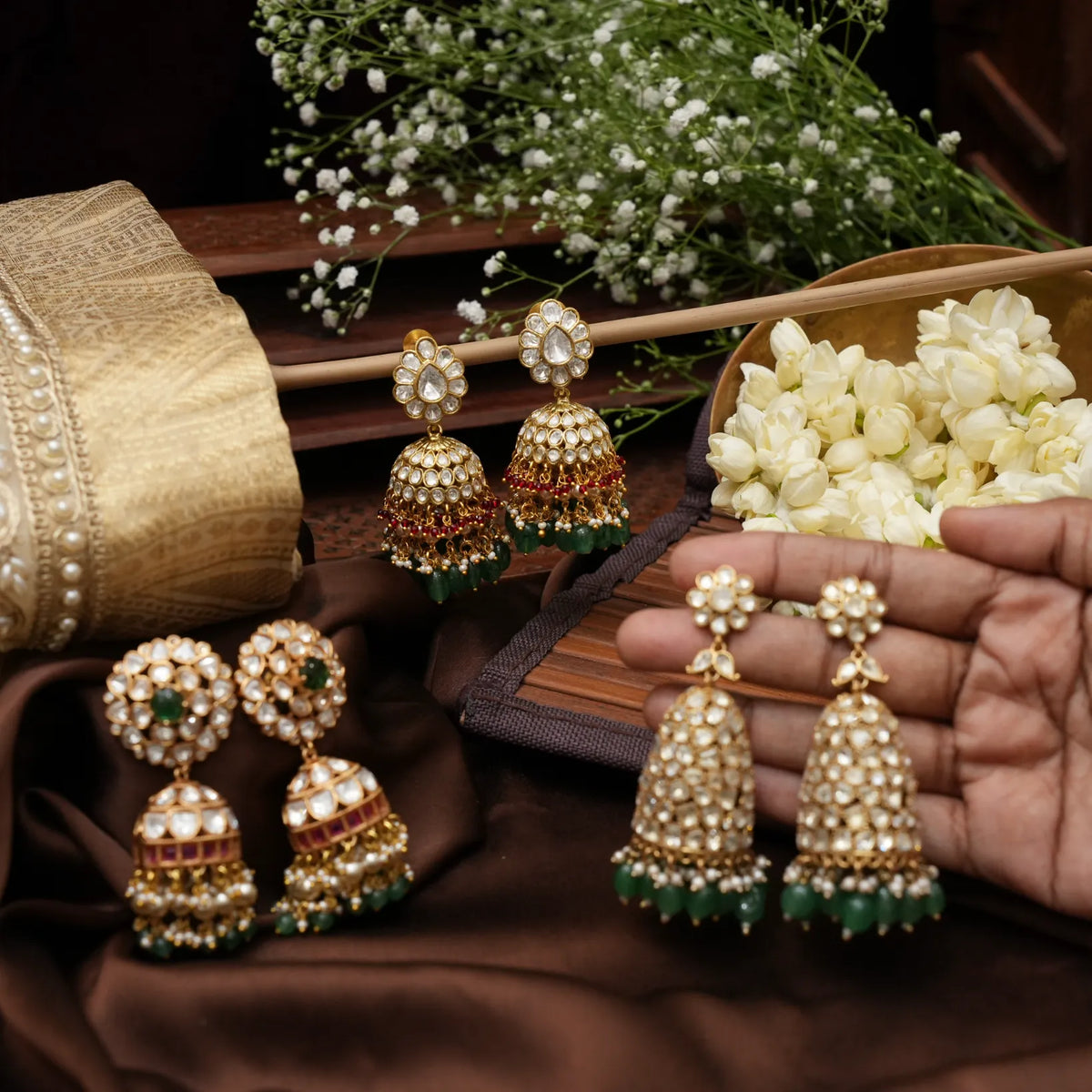 Kundan Polki Jhumka
