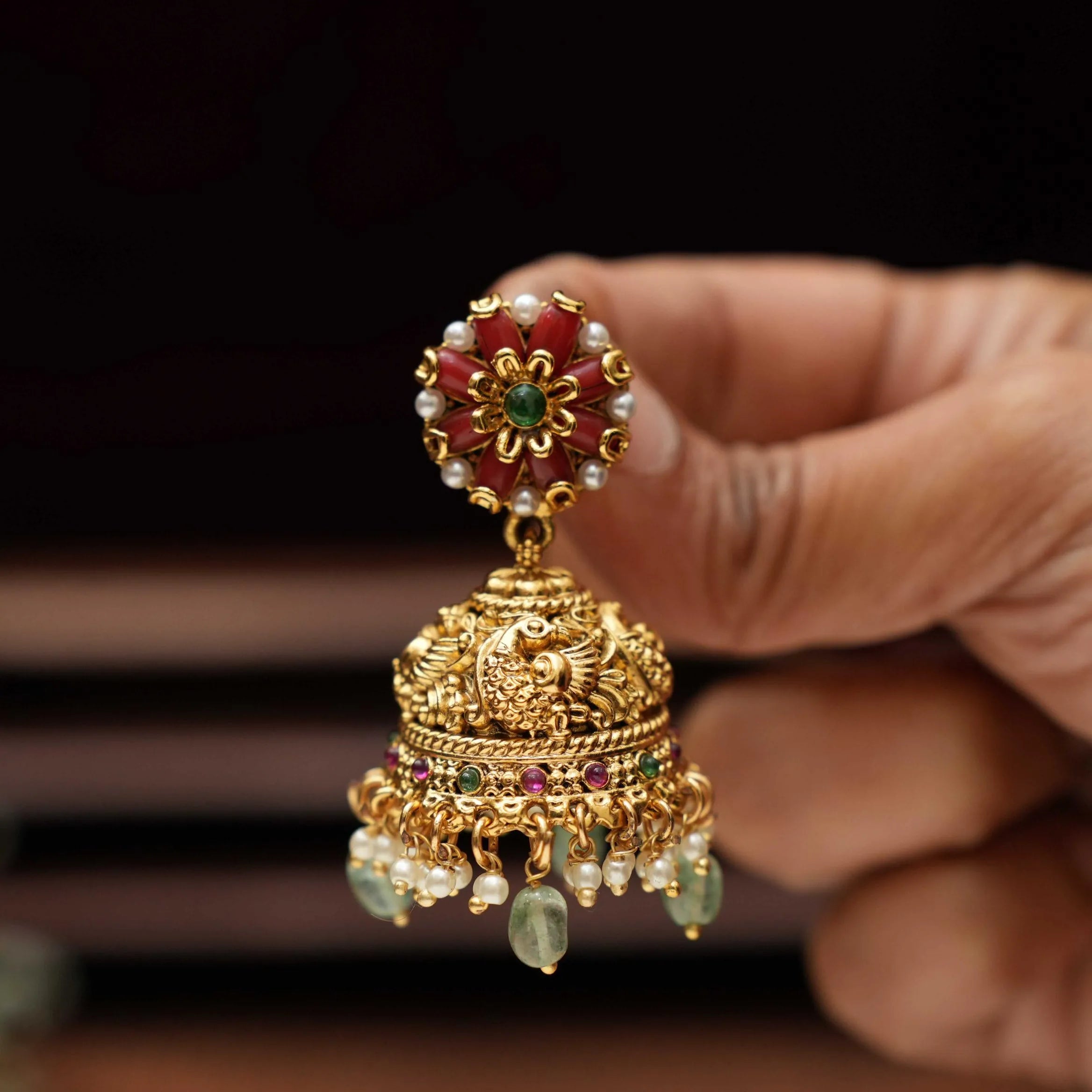 Aadhini Antique Jhumka Earrings