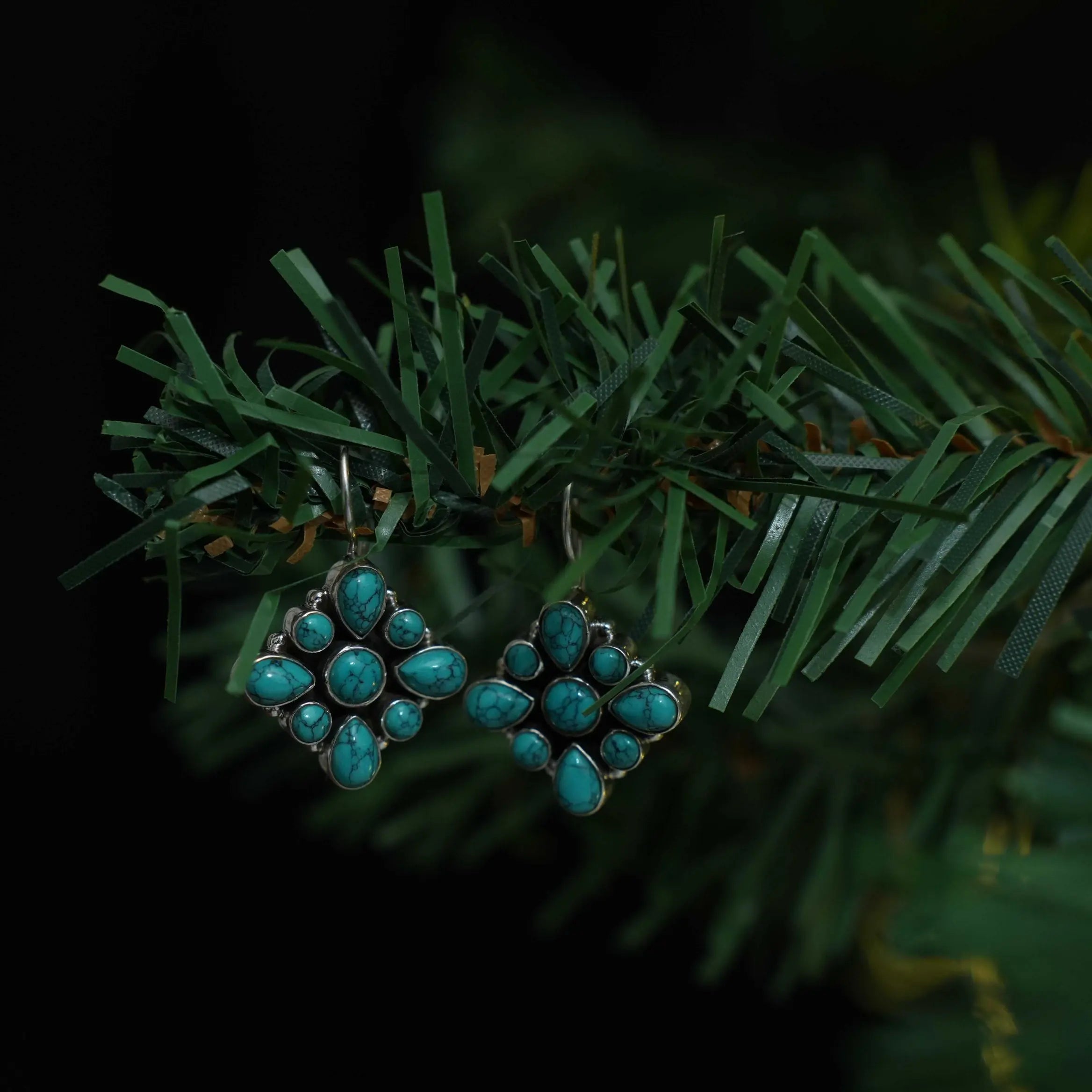 Aadhya Hoop Earrings - Turquoise