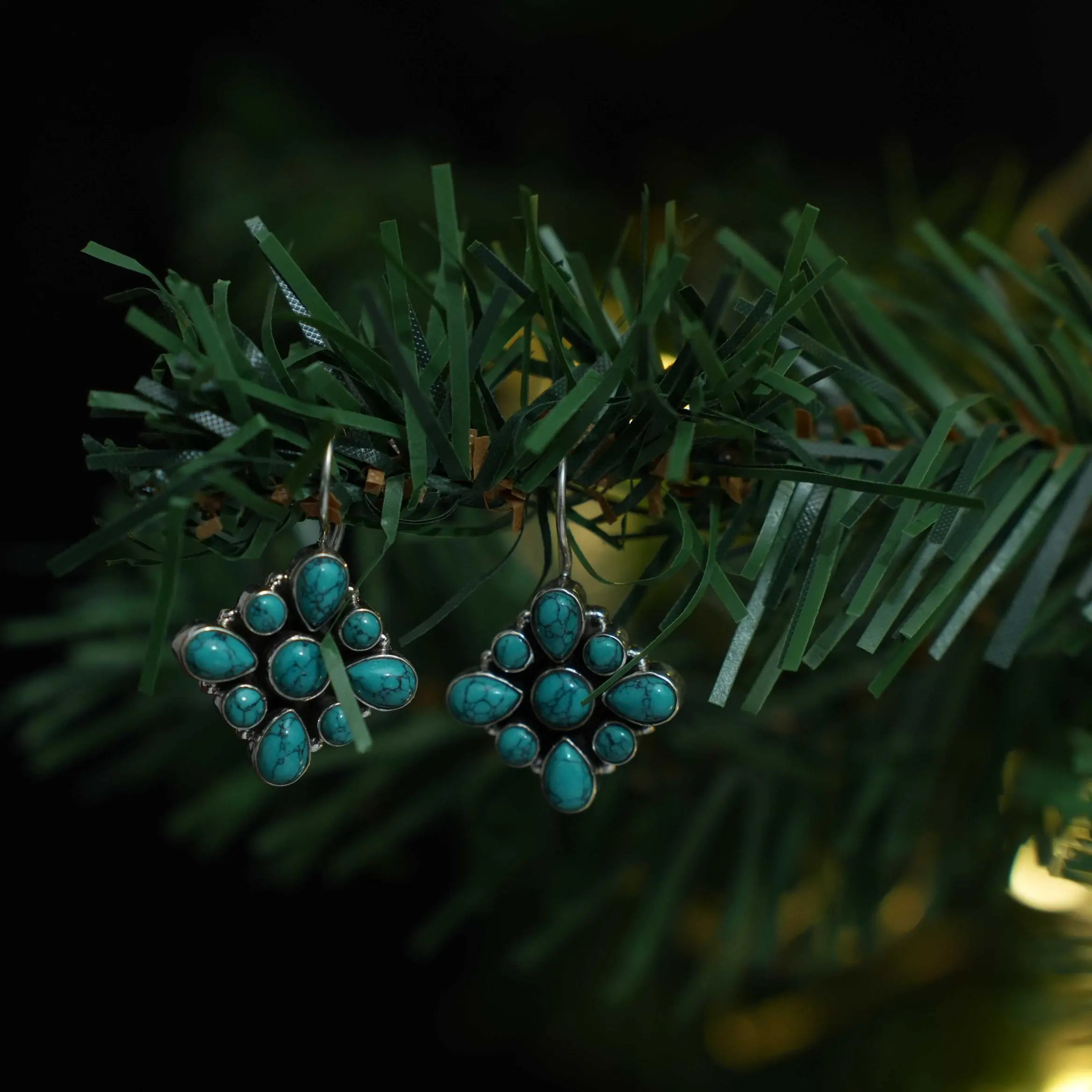 Aadhya Hoop Earrings - Turquoise