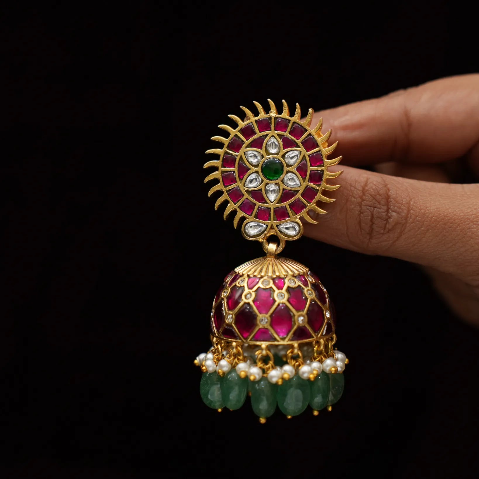 Aahira Polki Jhumka Earrings