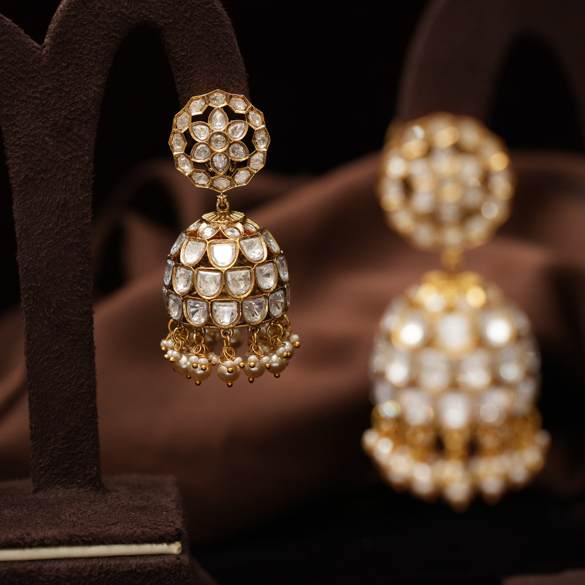 Aarika Polki Jhumka Earrings