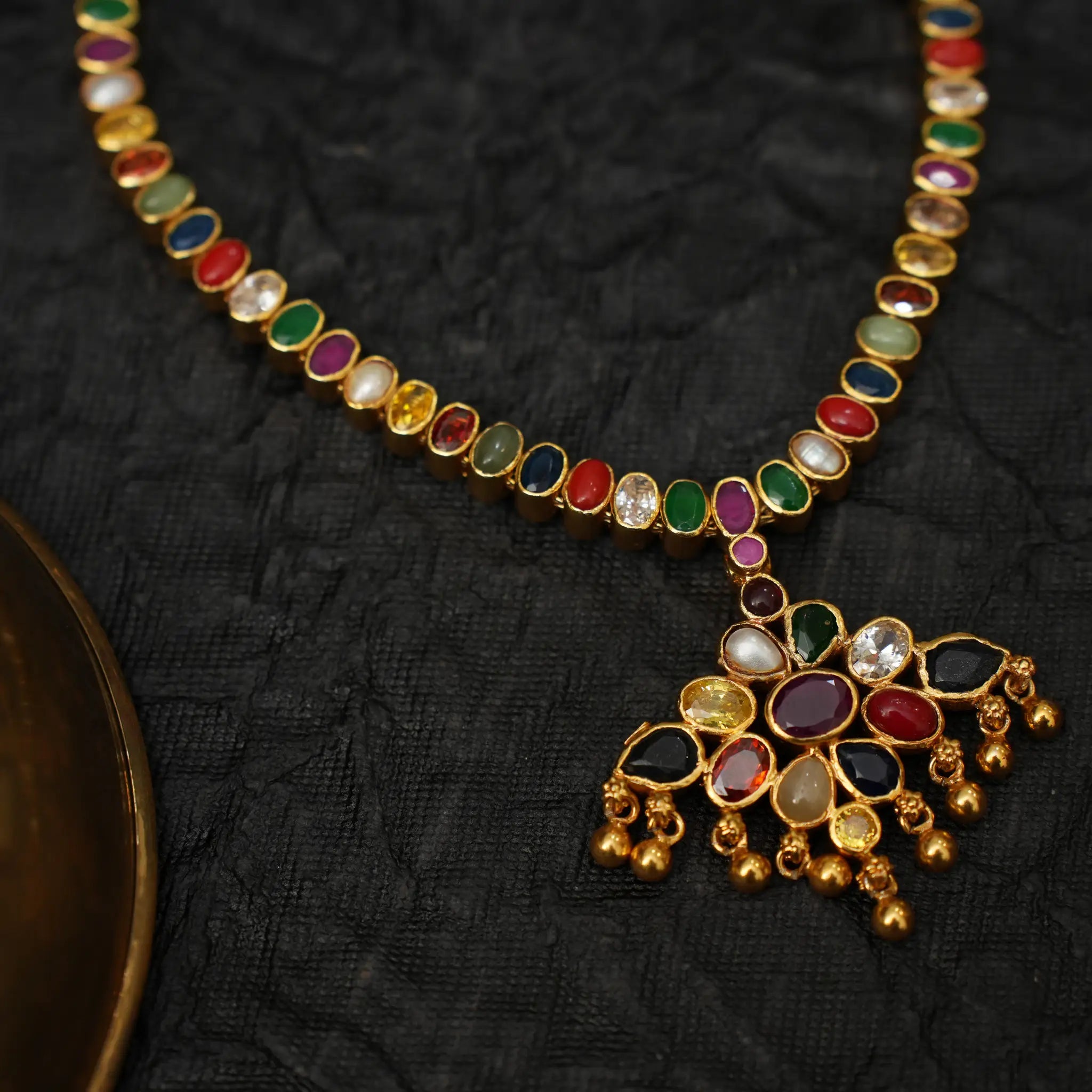 Aarvitha Silver Reversible Necklace