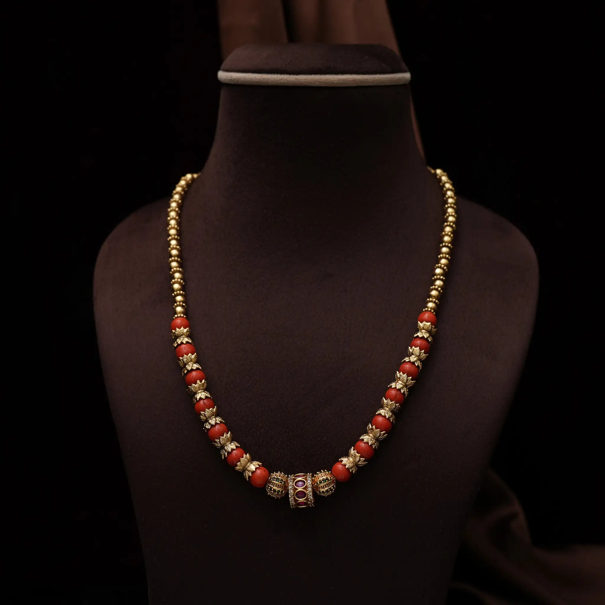 Aarya Antique Coral Necklace