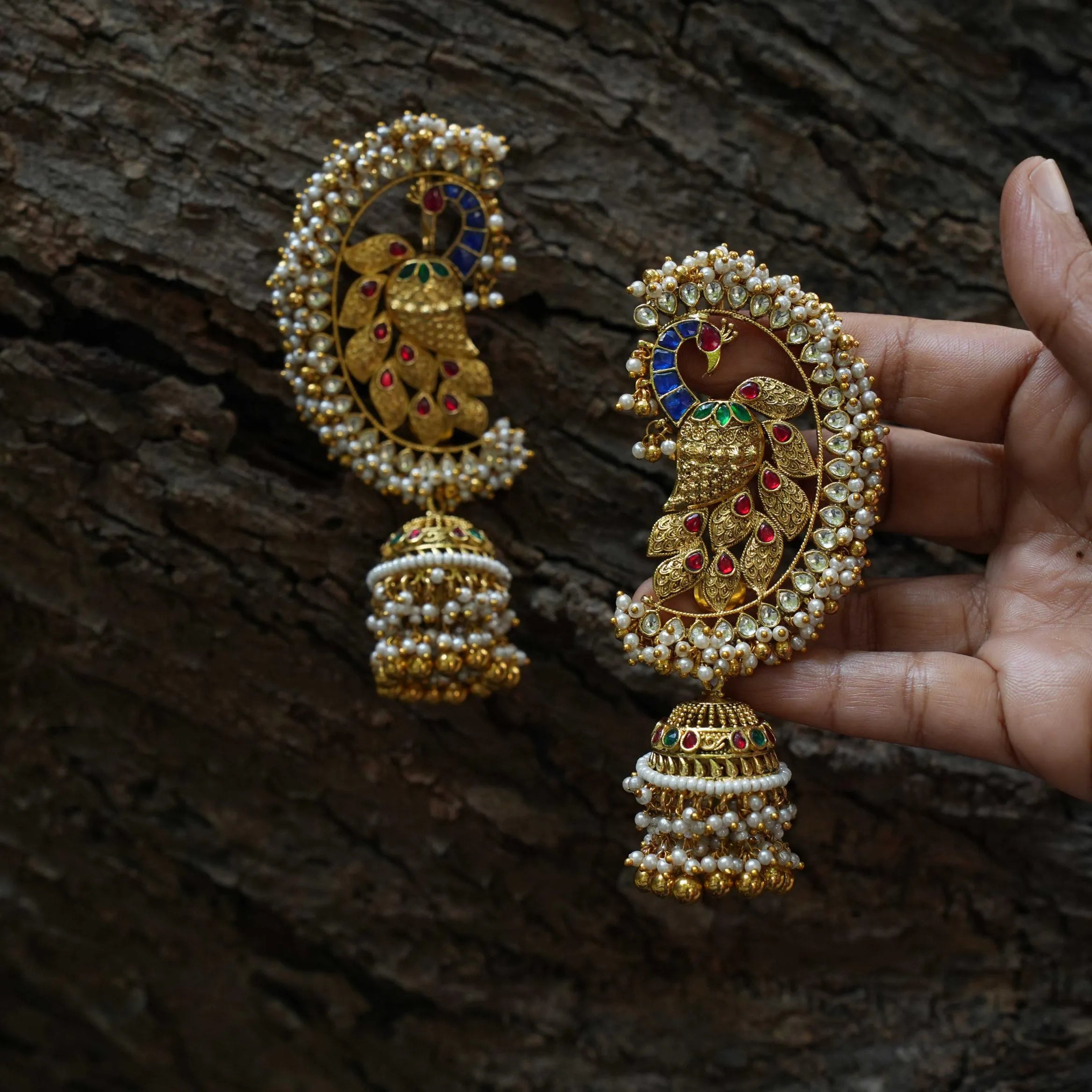 Achala Polki Jhumka Earrings - Jay