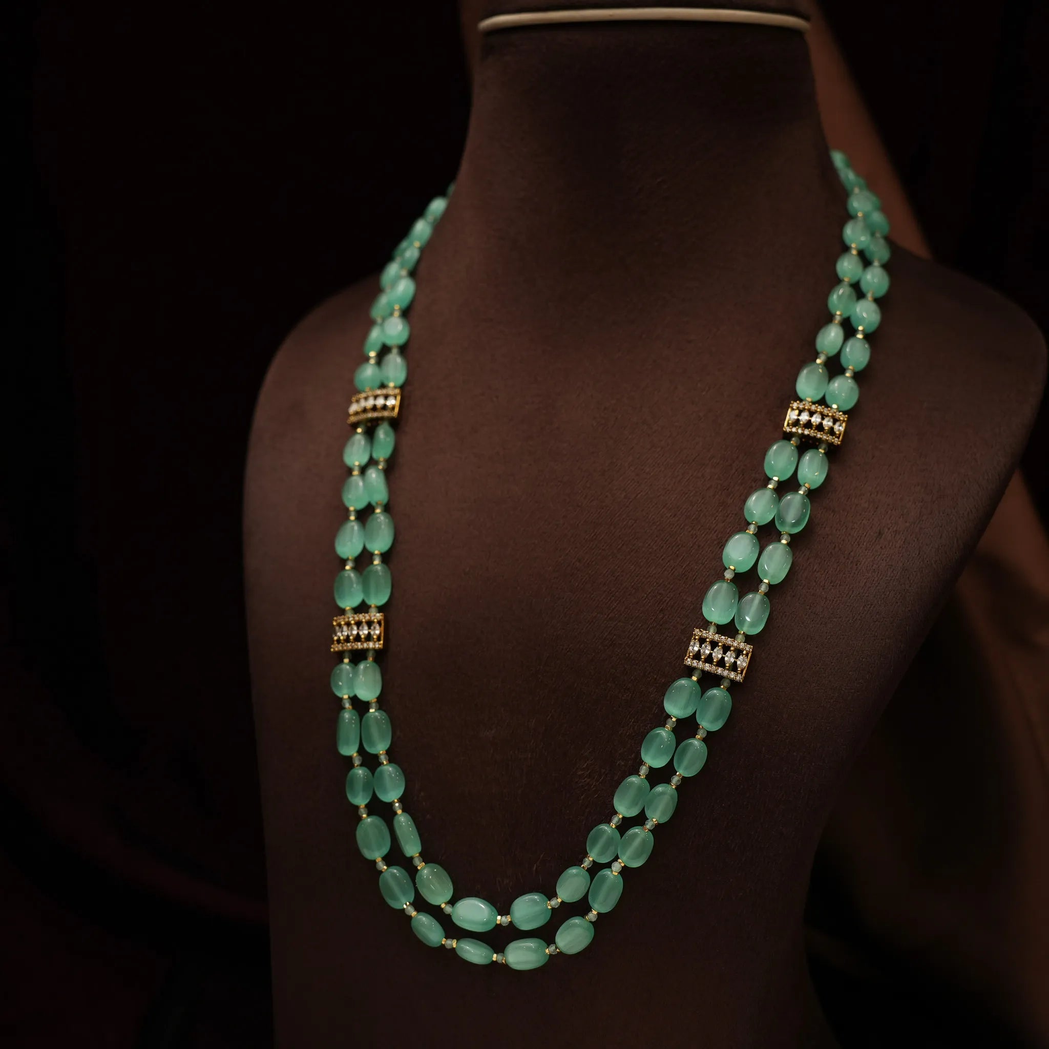 Adhiratha Beaded Necklace - Pastel Blue