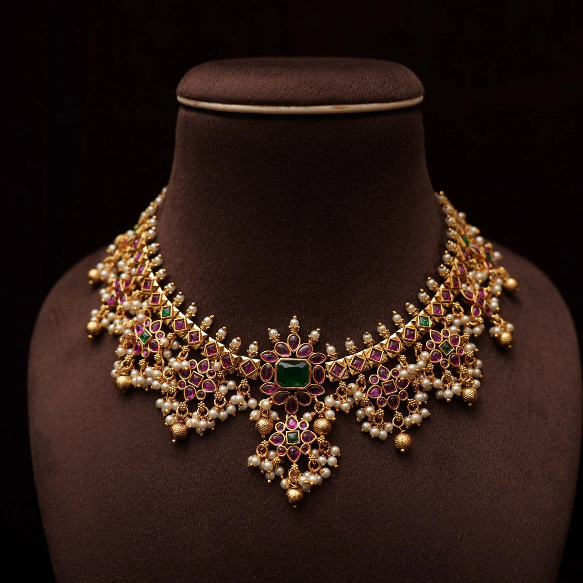 Falisha Guttupusulu Necklace - Red