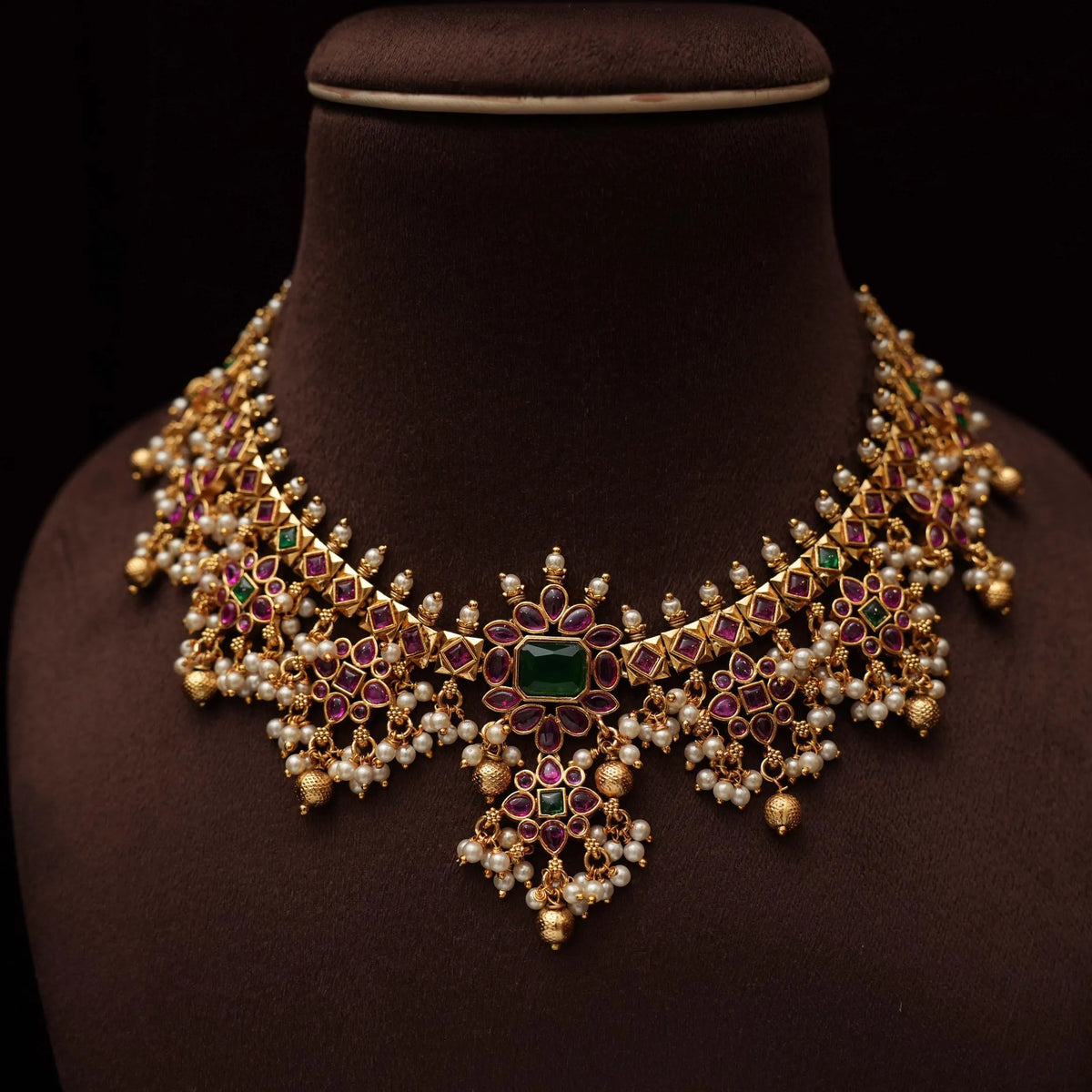 Falisha Guttupusulu Necklace - Red