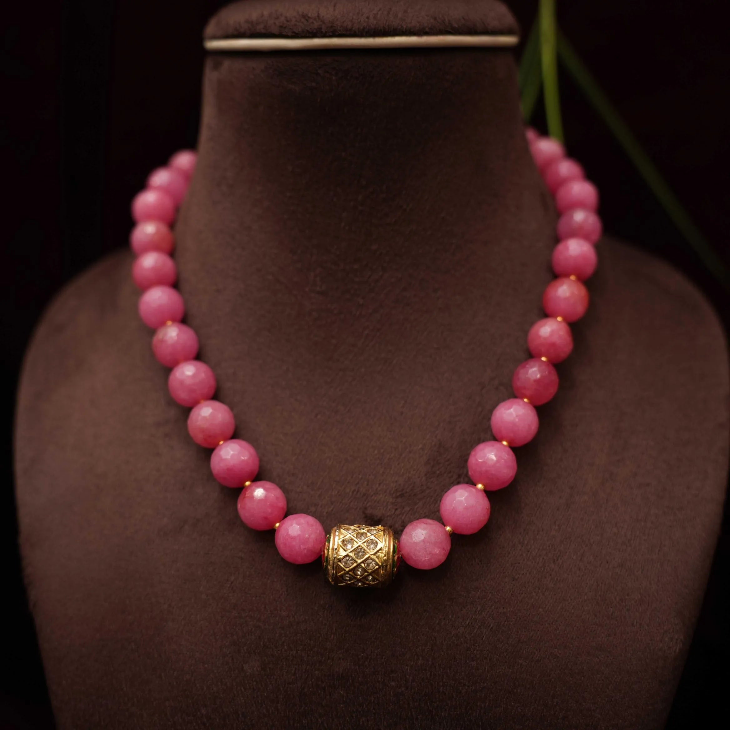 Aisha Beaded Necklace - Pastel Pink