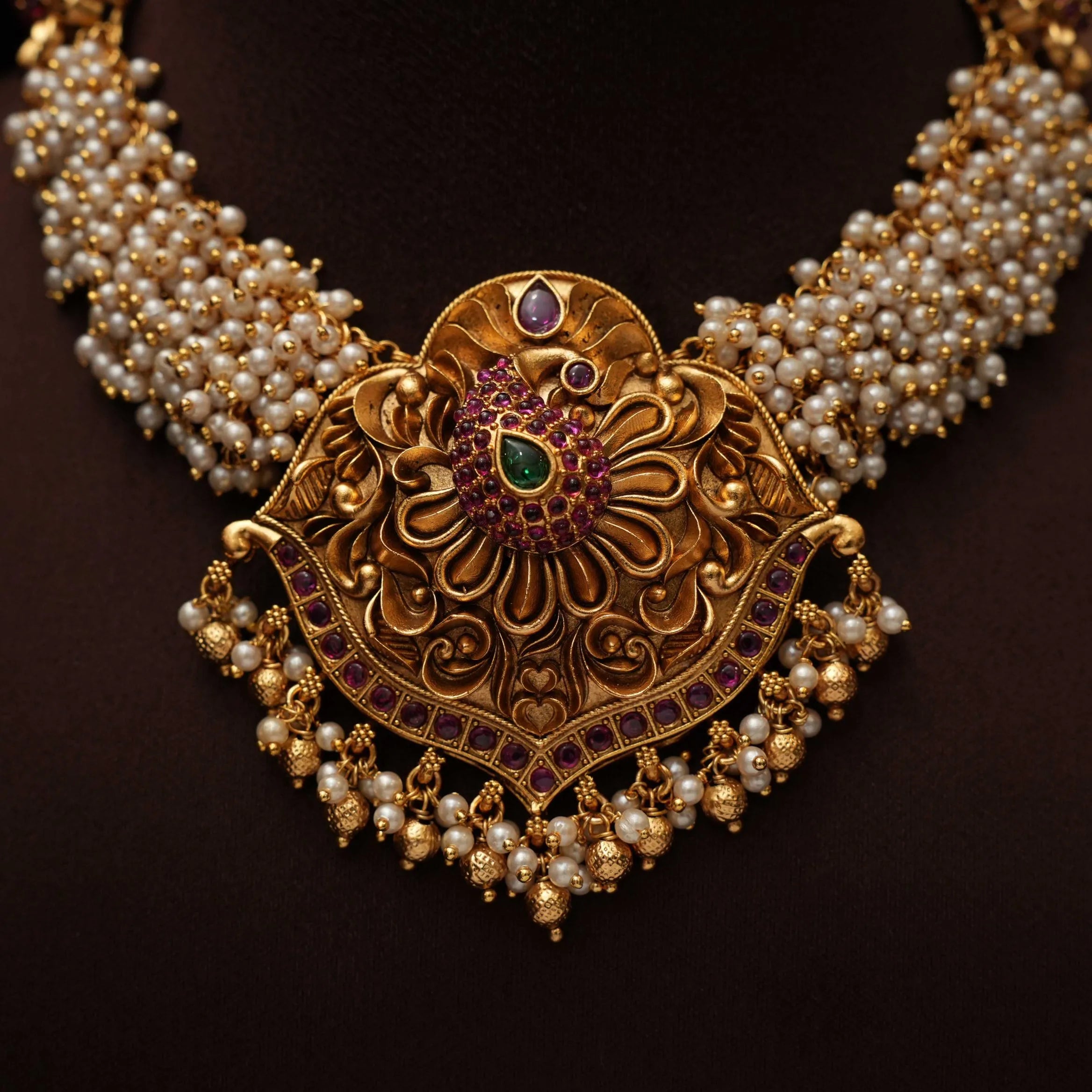 Ajju Pearl Antique Necklace