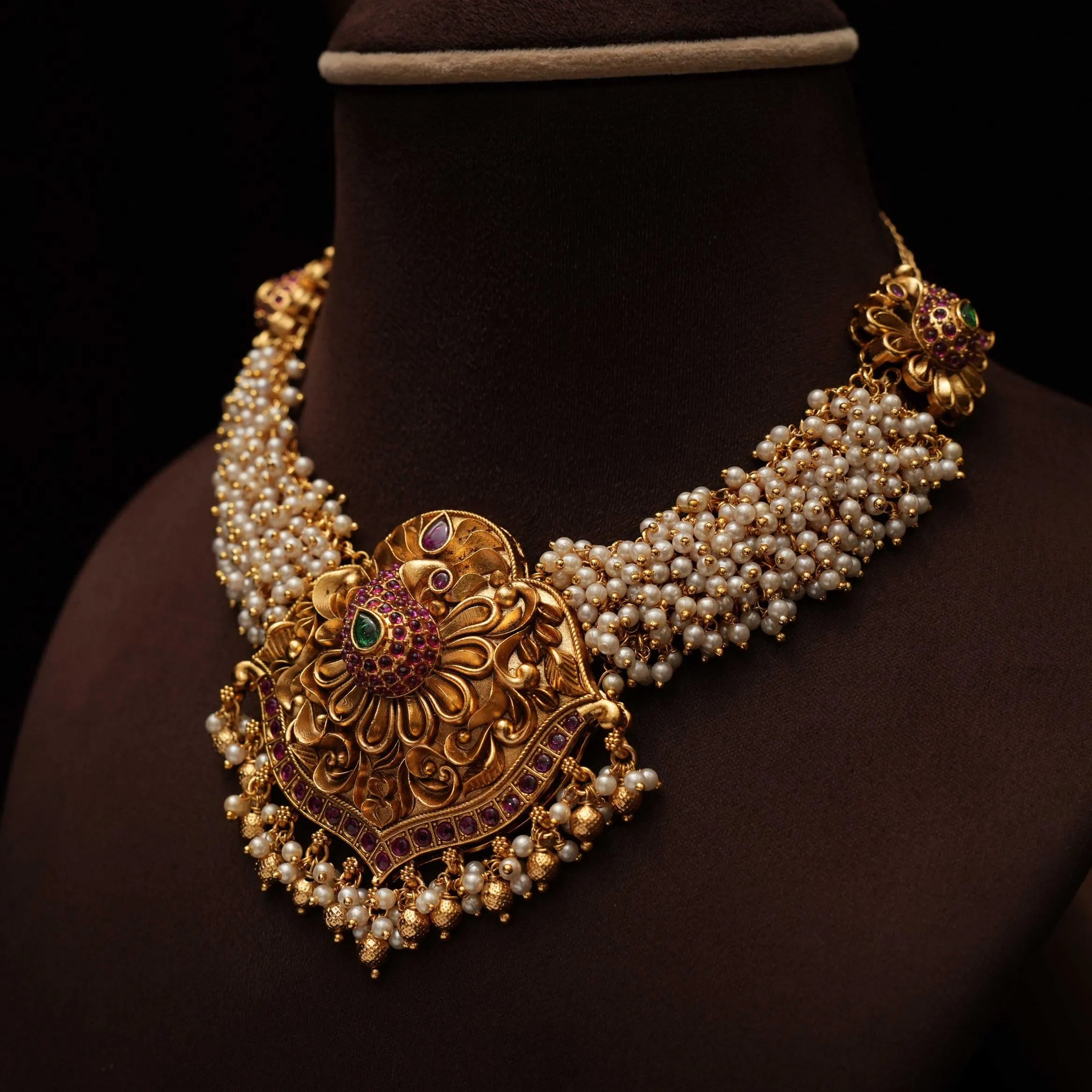 Ajju Pearl Antique Necklace