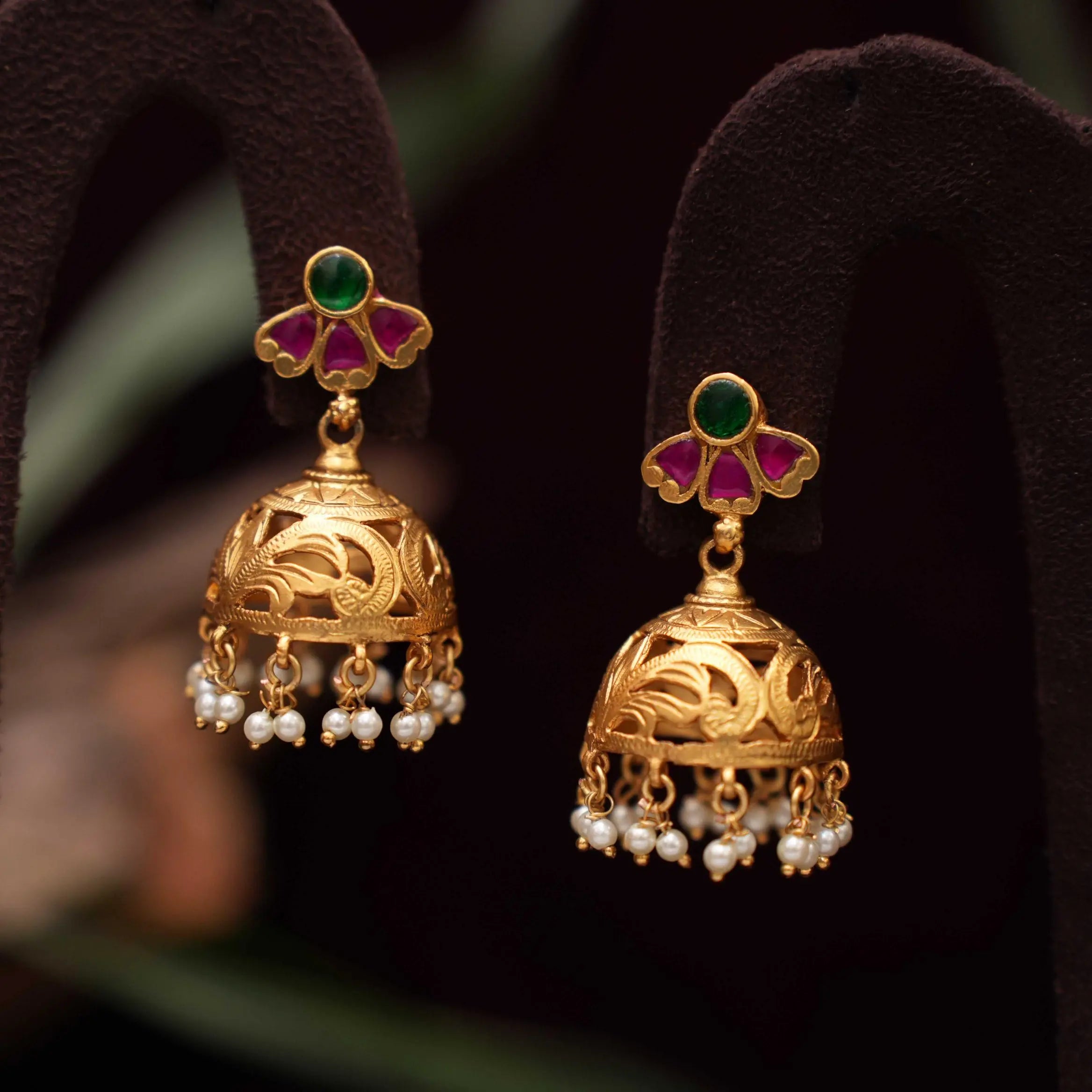 Akshara Antique Jhumka Earrings