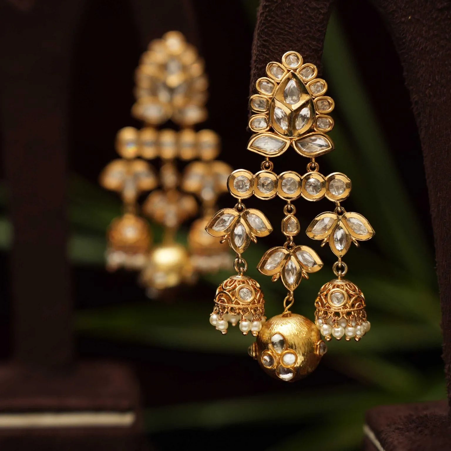 Ambikai Polki Jhumka Earrings - Rimli Boutique