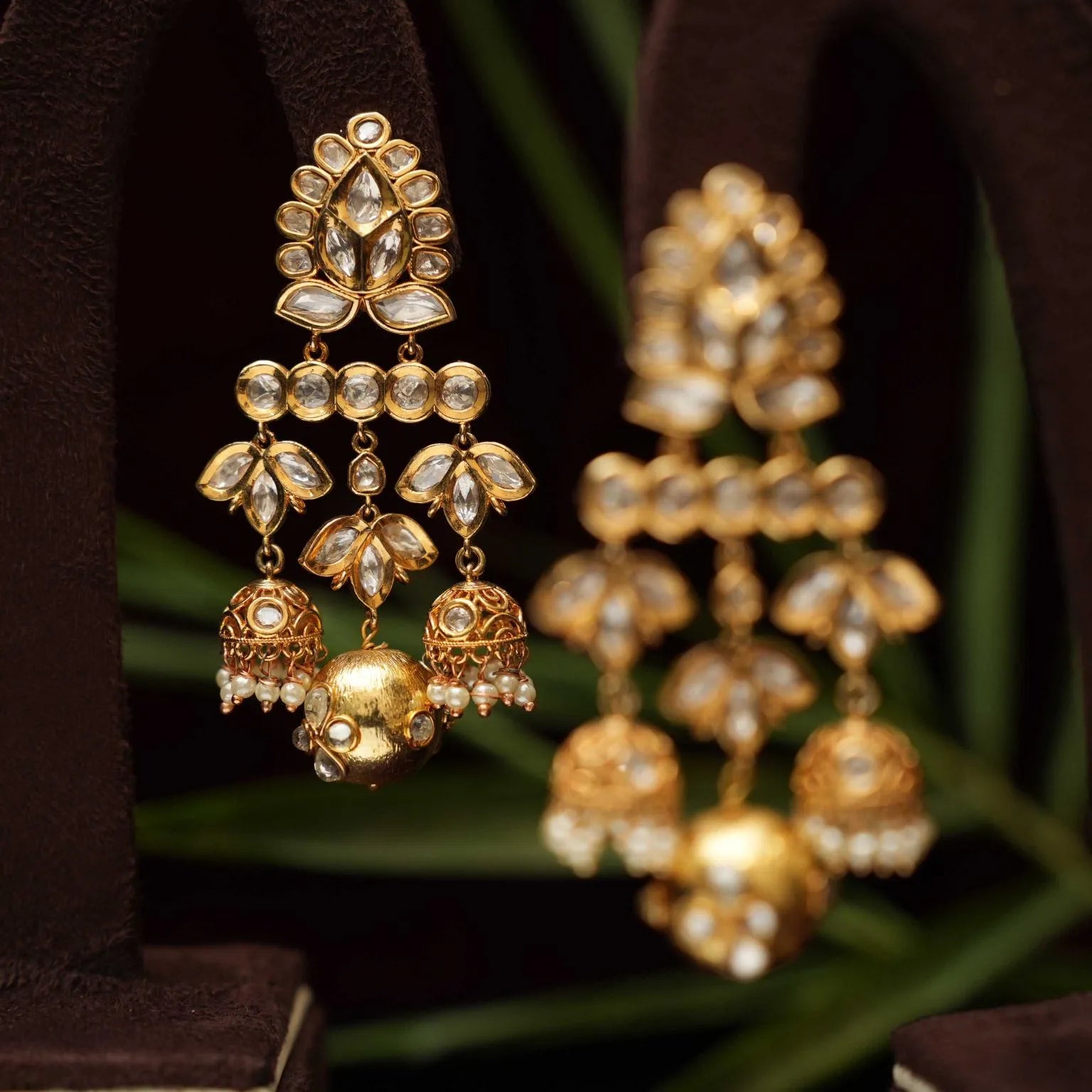 Ambikai Polki Jhumka Earrings - Rimli Boutique