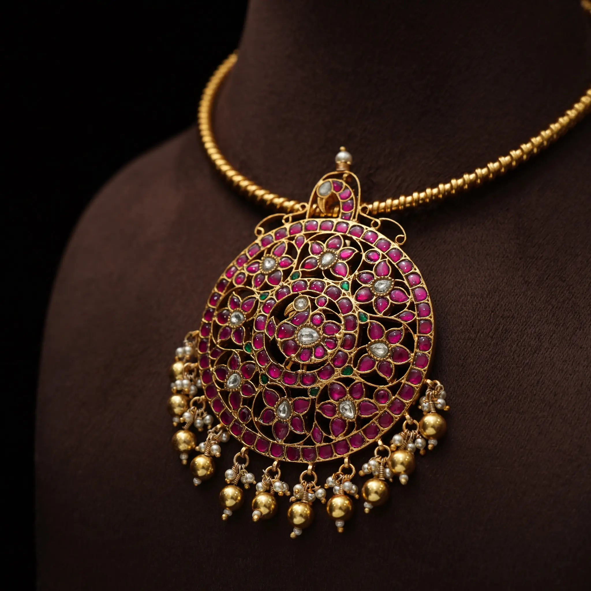 Amodini Silver Hasli Necklace