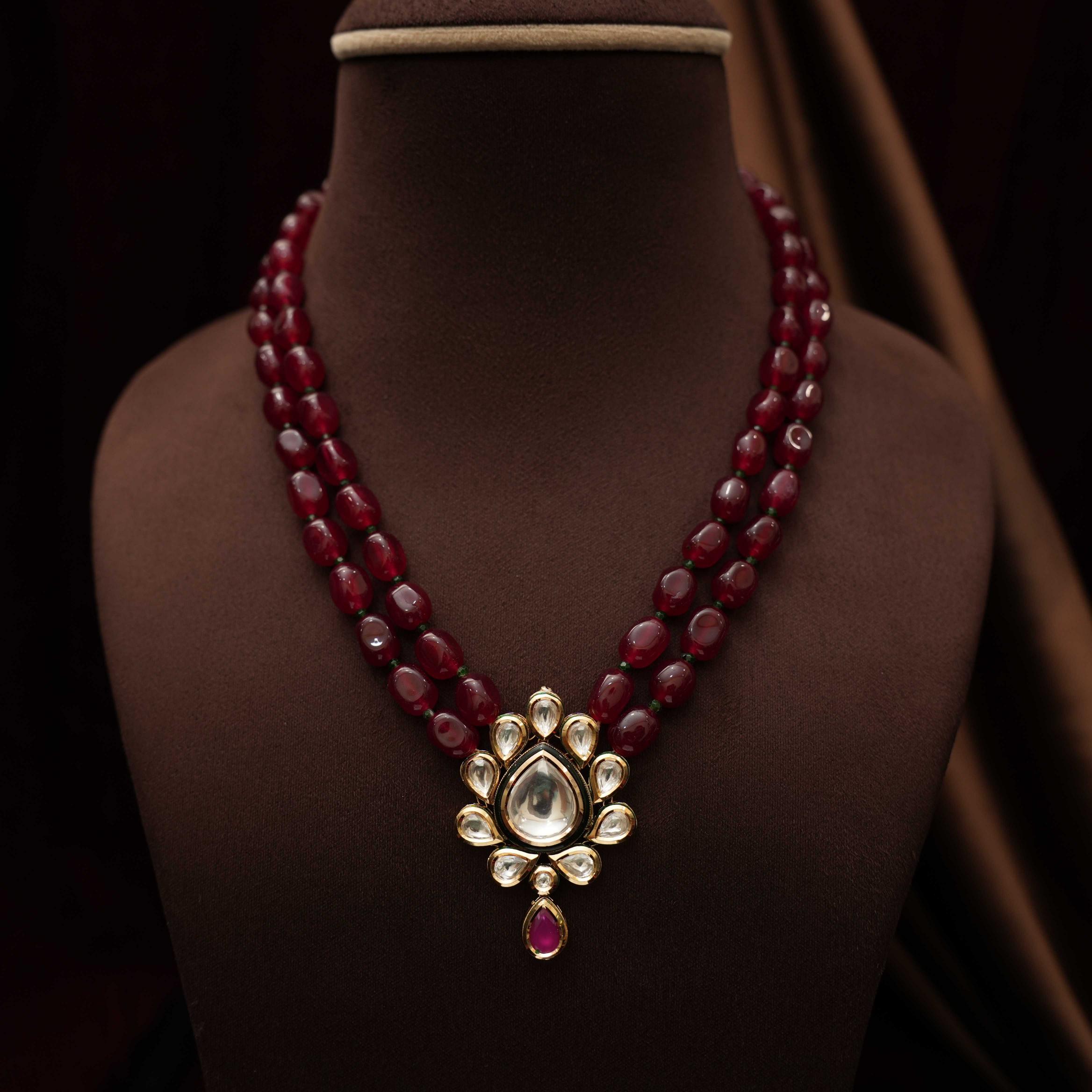 Amyra Beaded Kundan Necklace