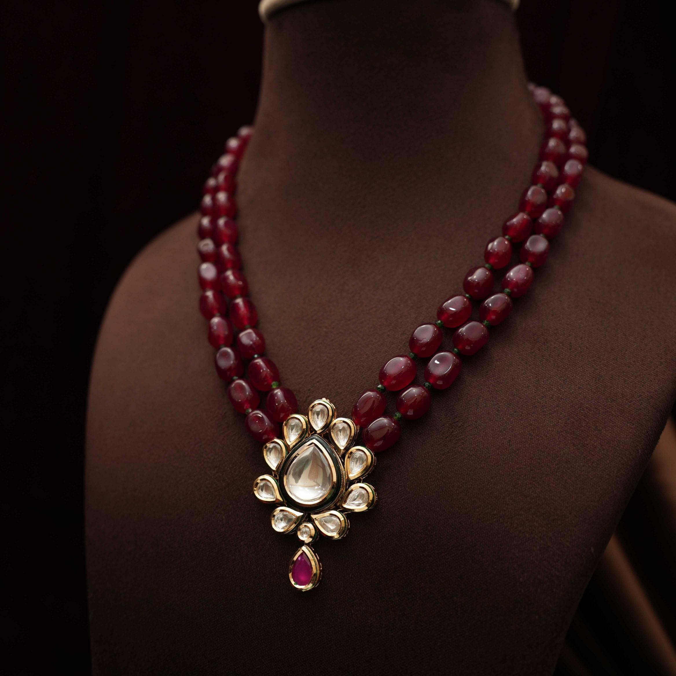 Amyra Beaded Kundan Necklace