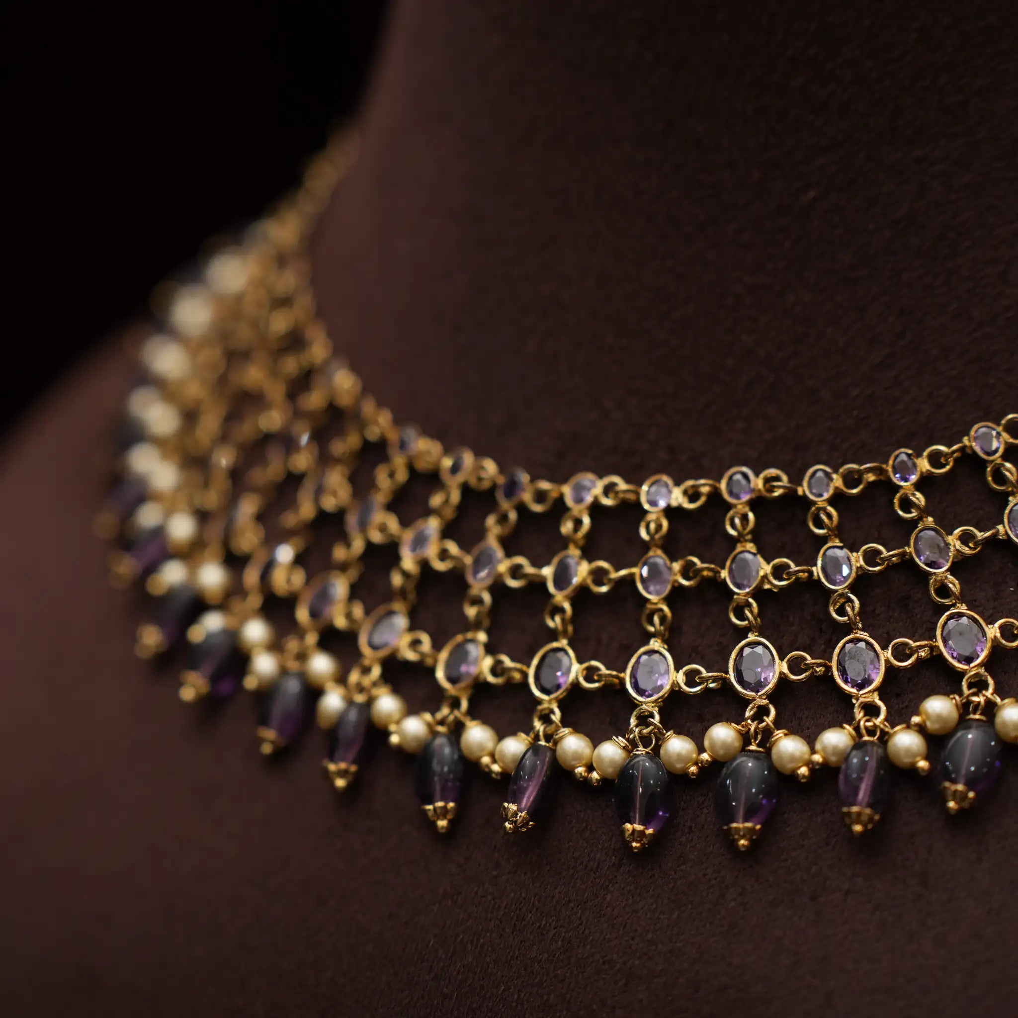 Anchala Antique Necklace - Purple