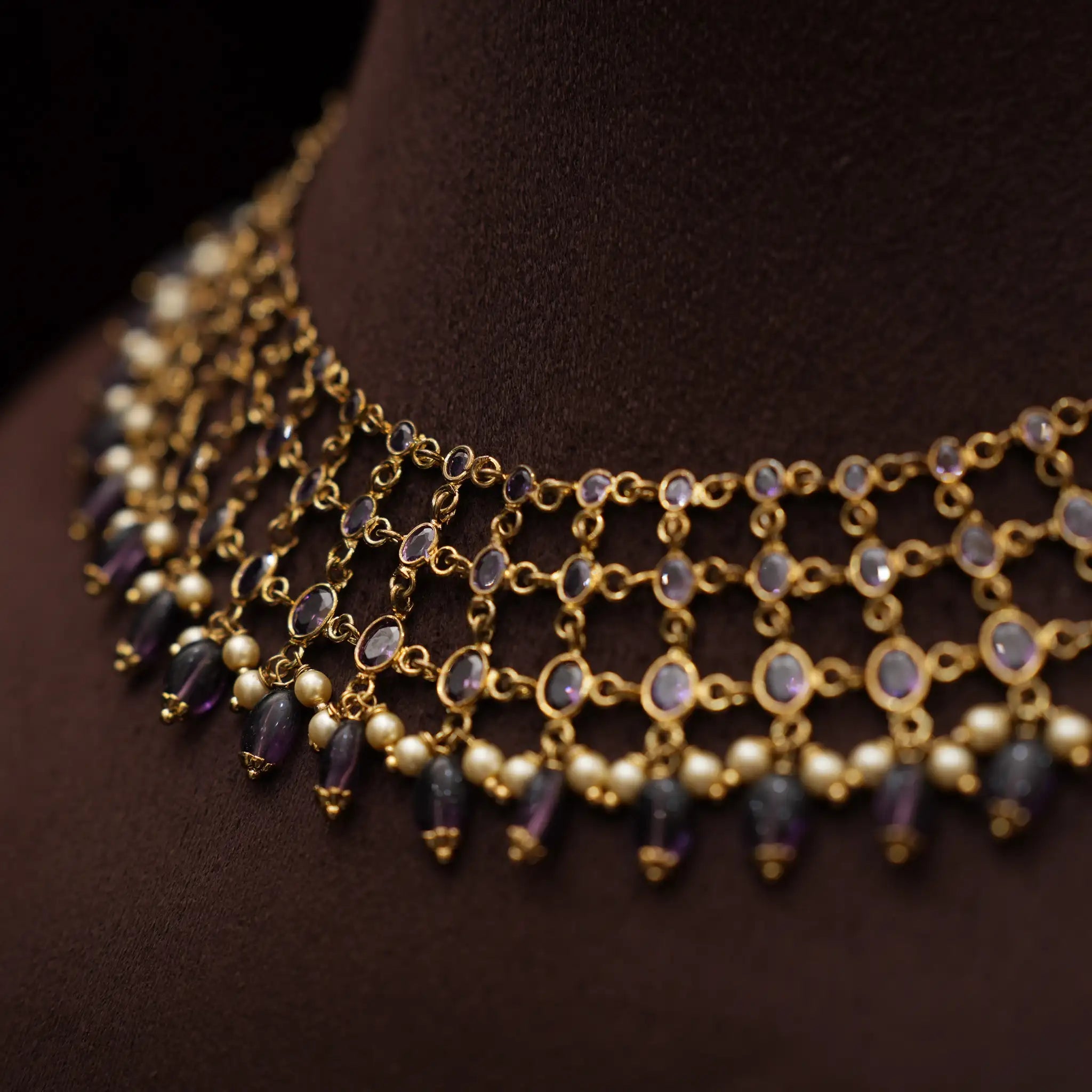 Anchala Antique Necklace - Purple