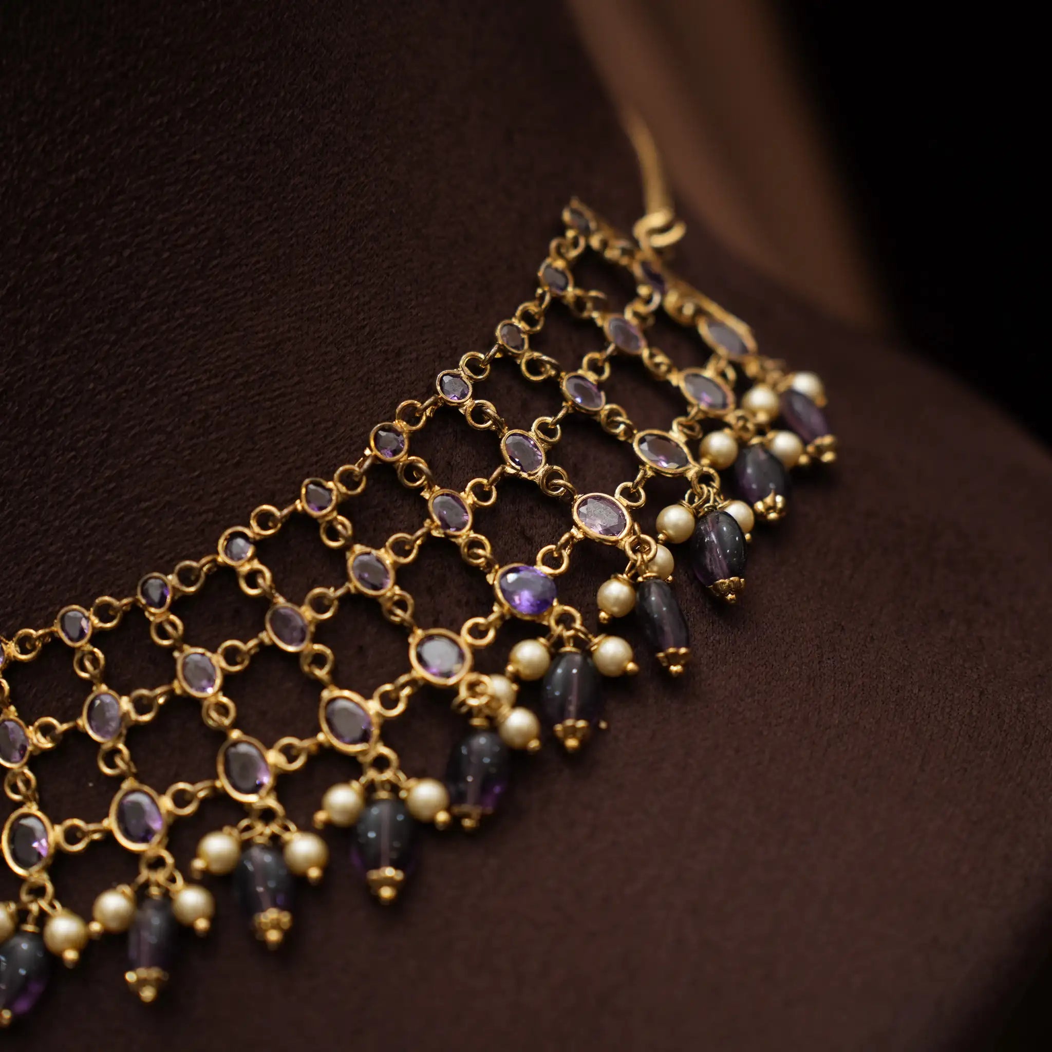 Anchala Antique Necklace - Purple
