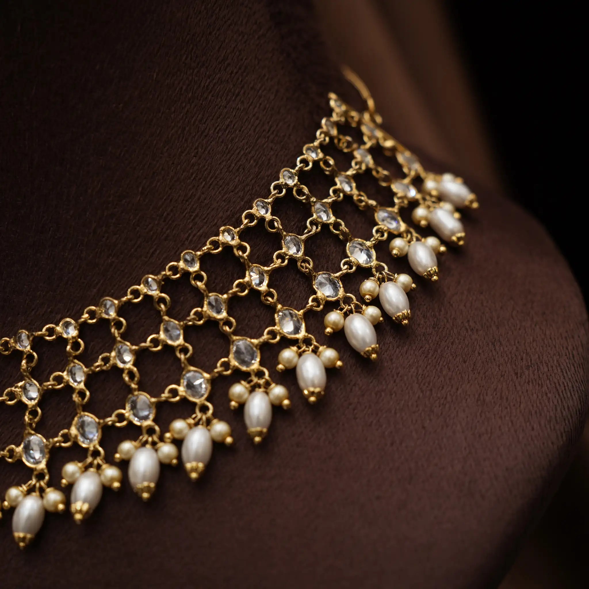 Anchala Antique Necklace - White