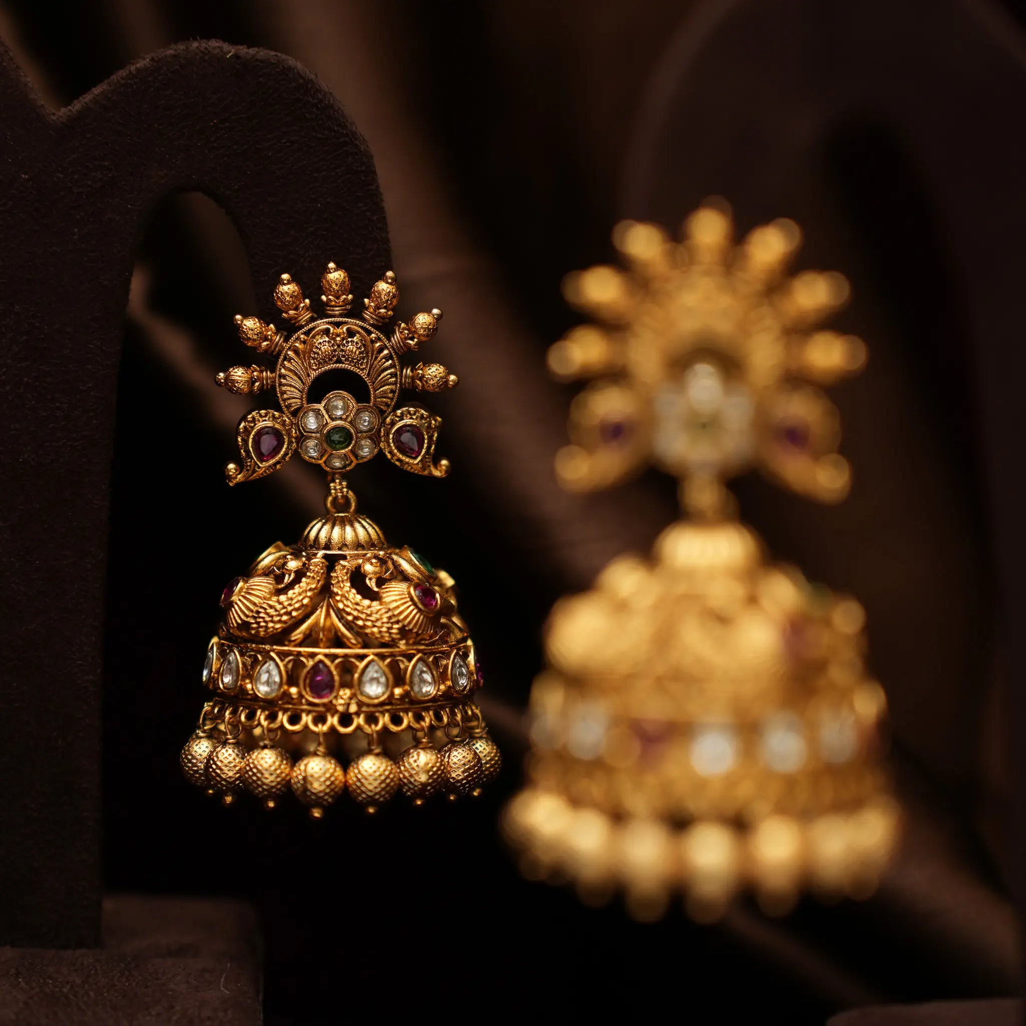 Anika Antique Jhumka Earrings