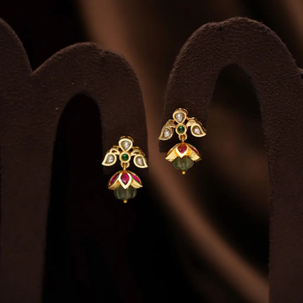Anika Antique Mini Jhumka Earrings