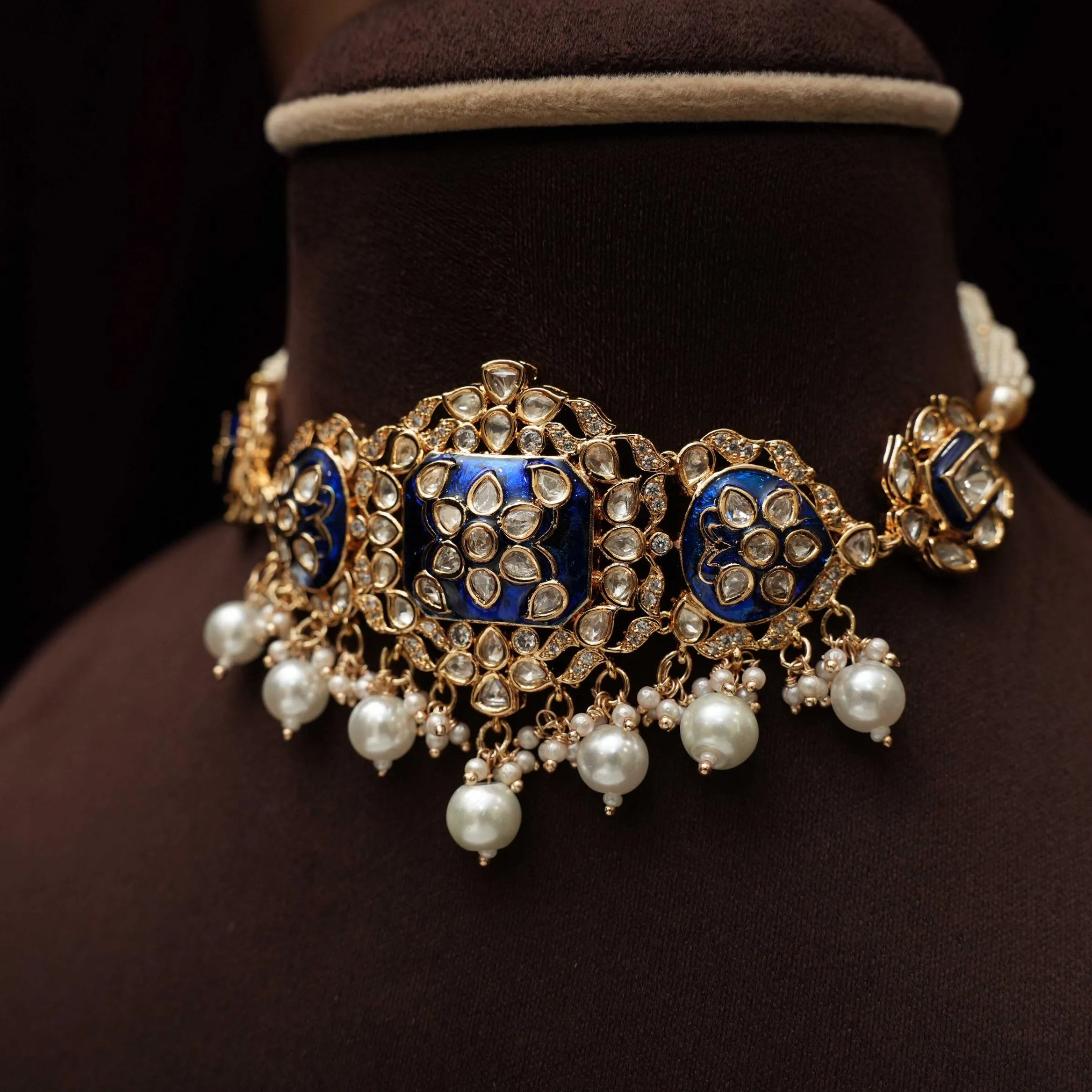 Anika Meenakari Polki Choker