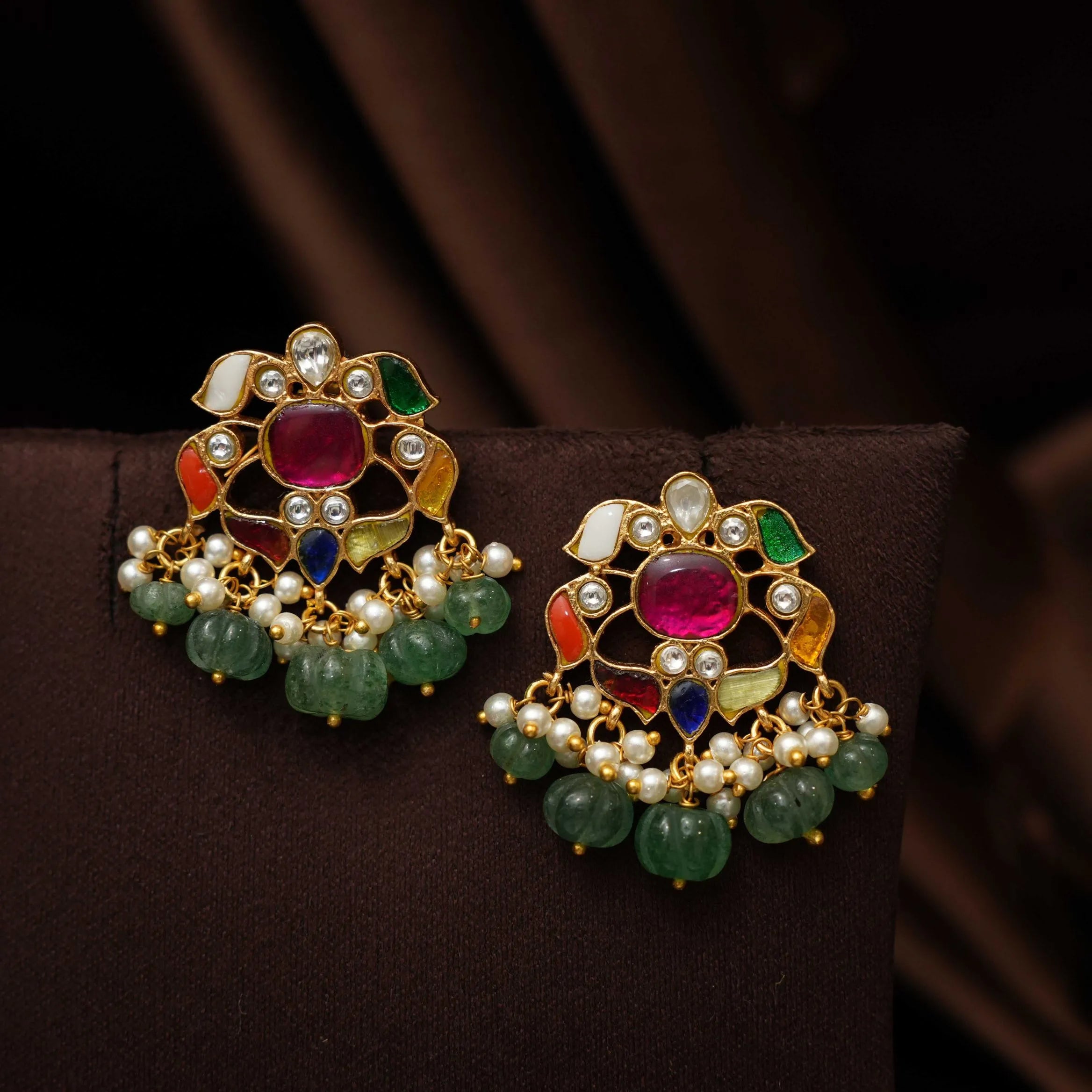 Anika Polki Necklace - Green