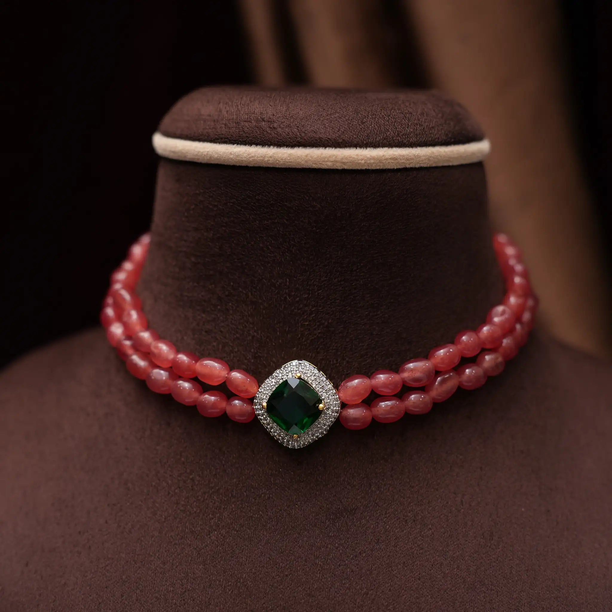 Anila Beaded Choker - Pink