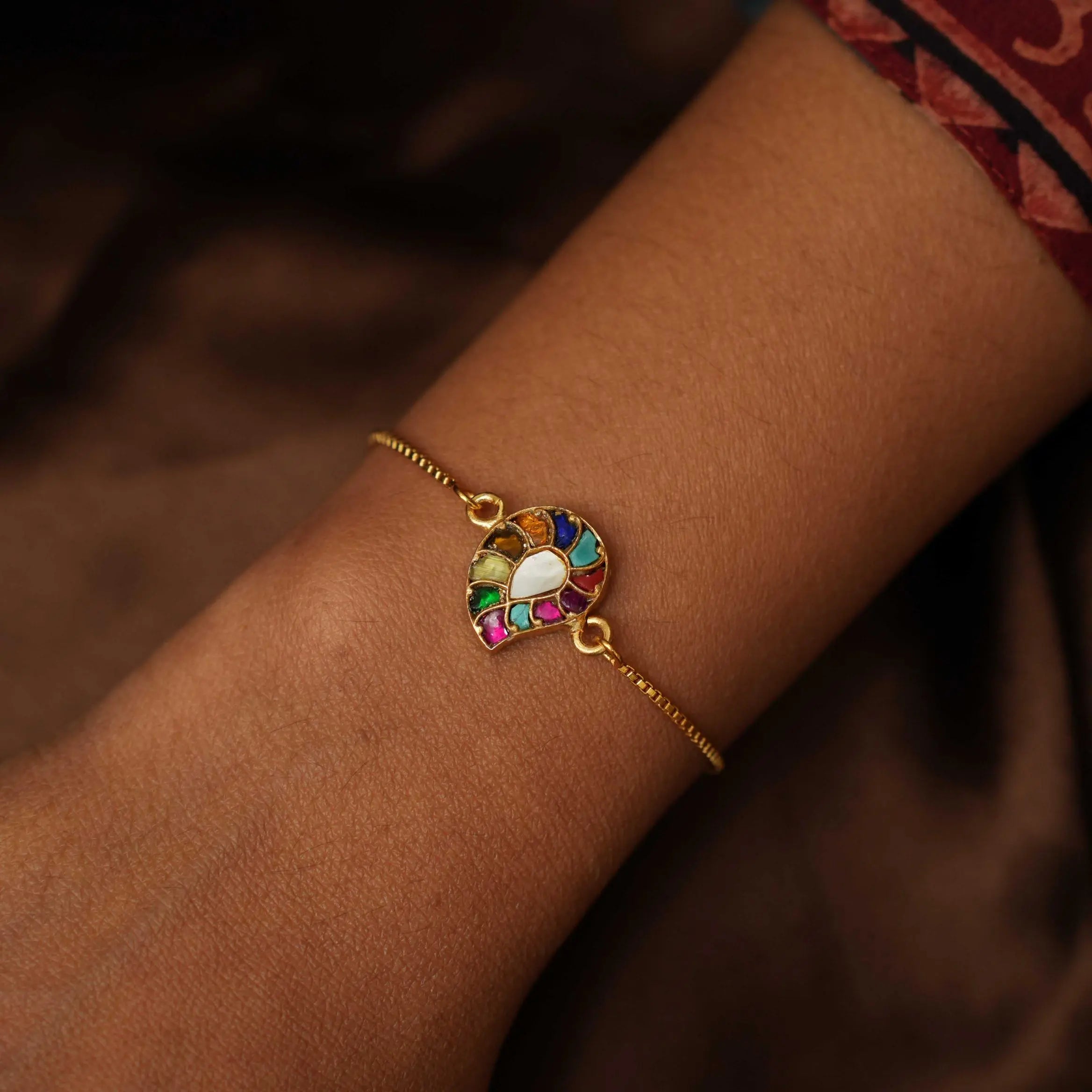 Anisa Silver Bracelet - Multicolor