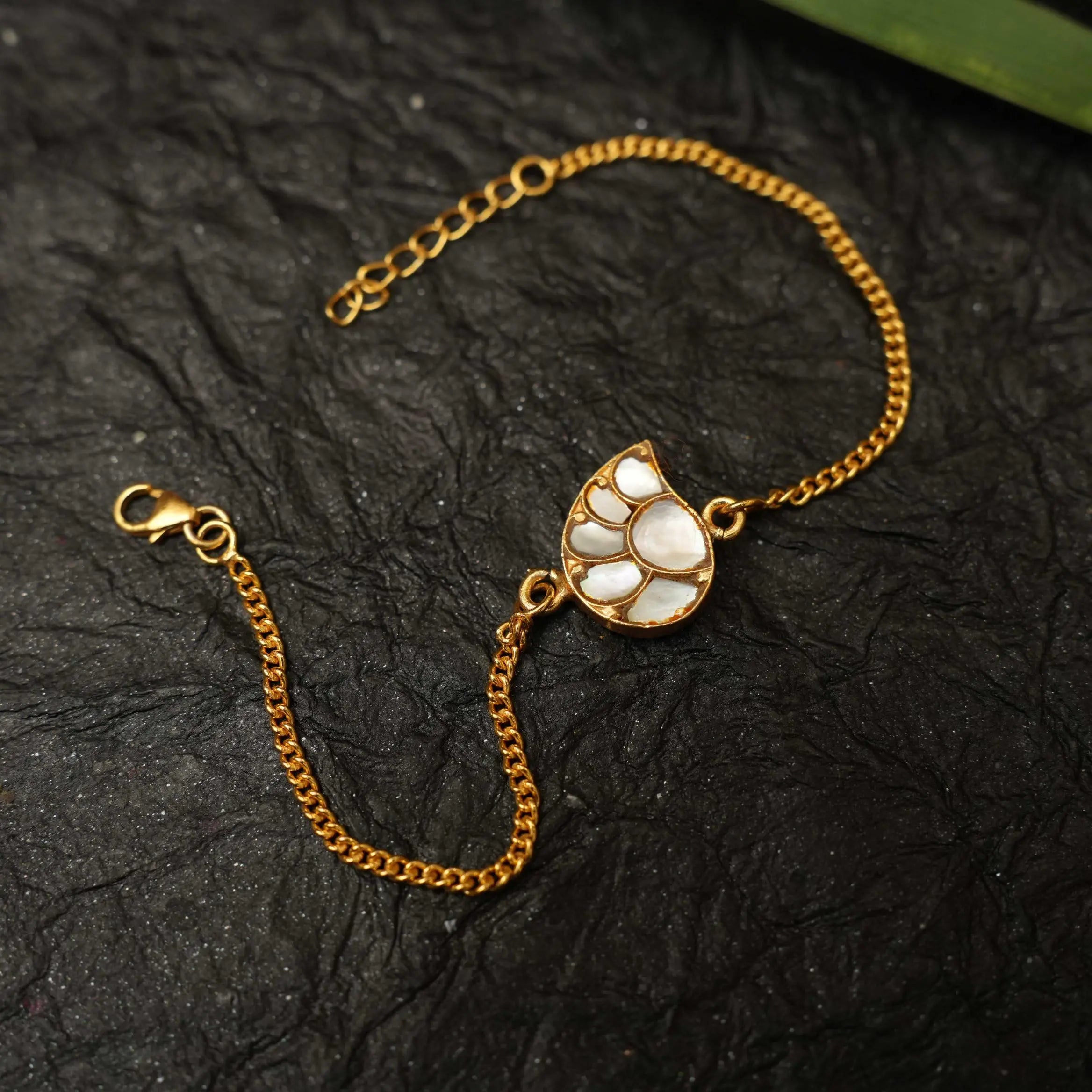 Anisa Silver Bracelet - White