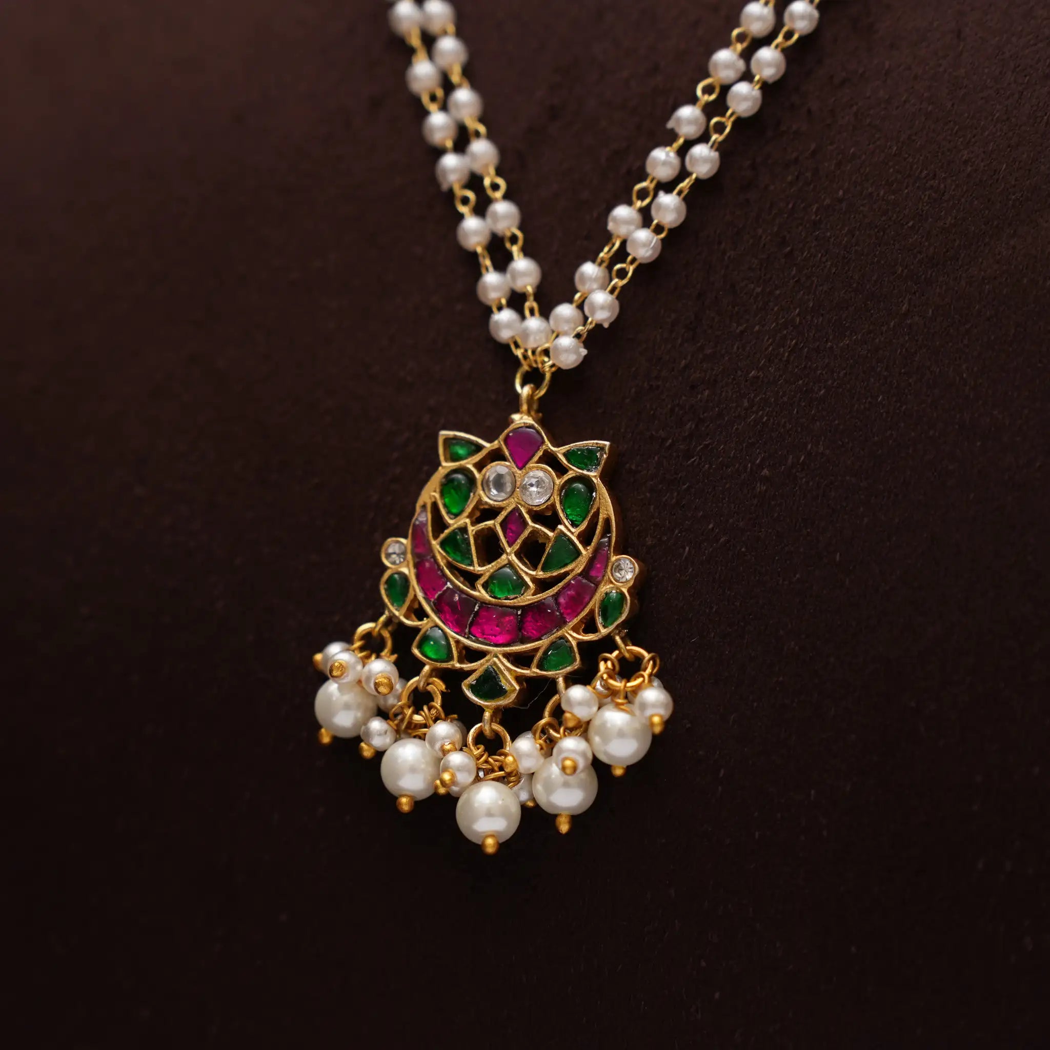 Anitha Pearl Polki Necklace