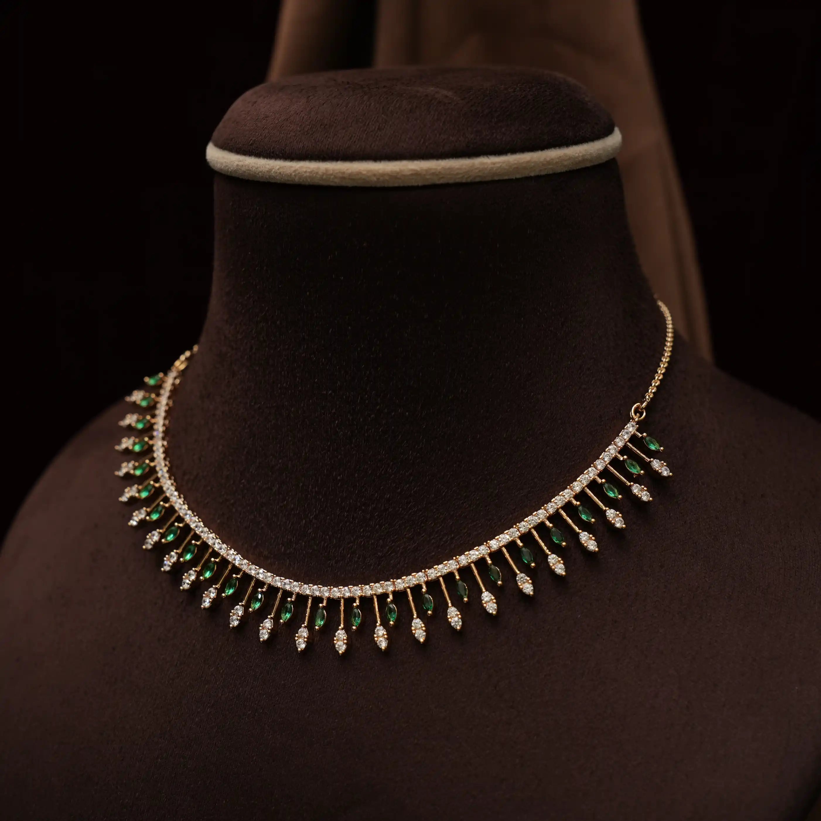 Anjushri Zircon Necklace - Green