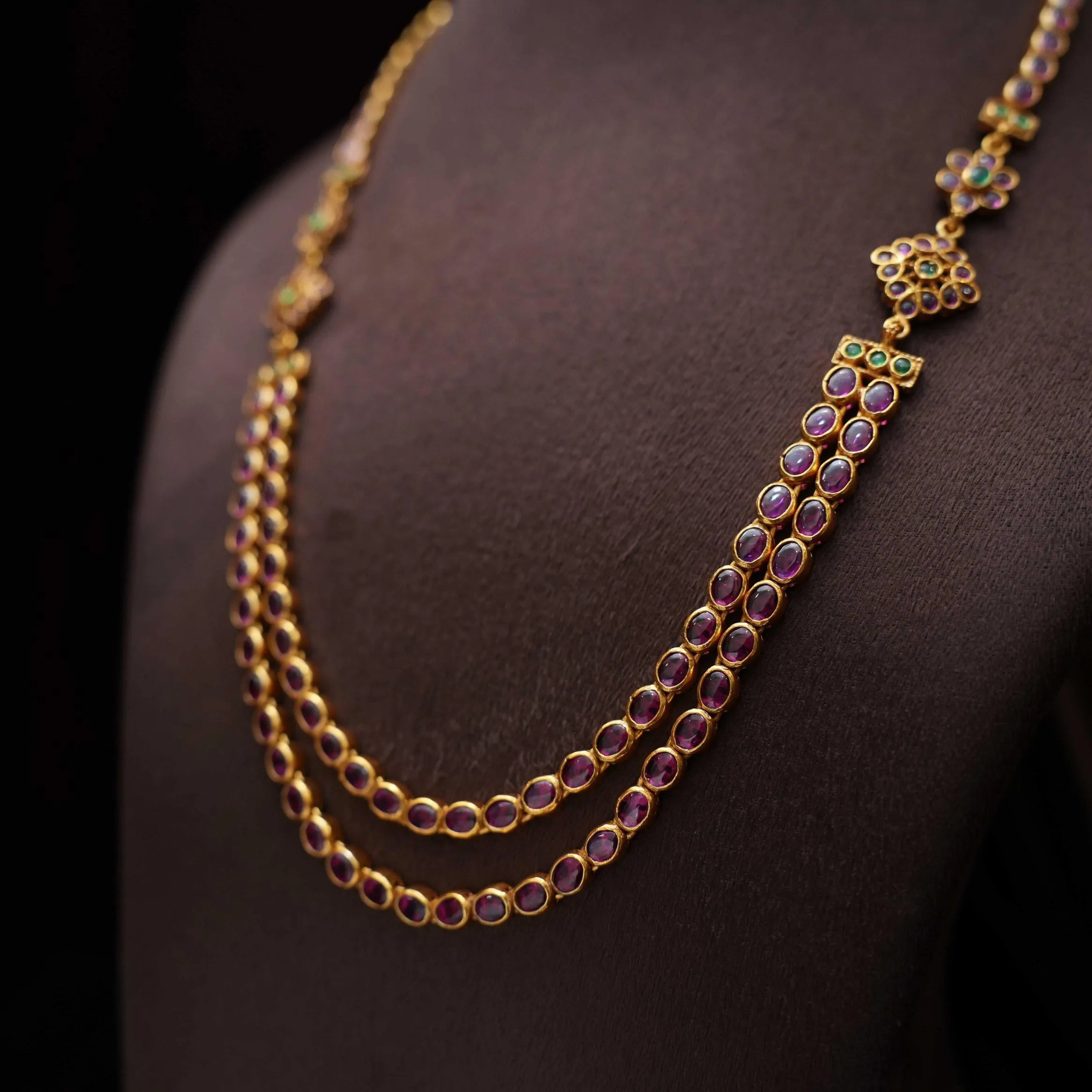 Anusree Silver Reversible Necklace