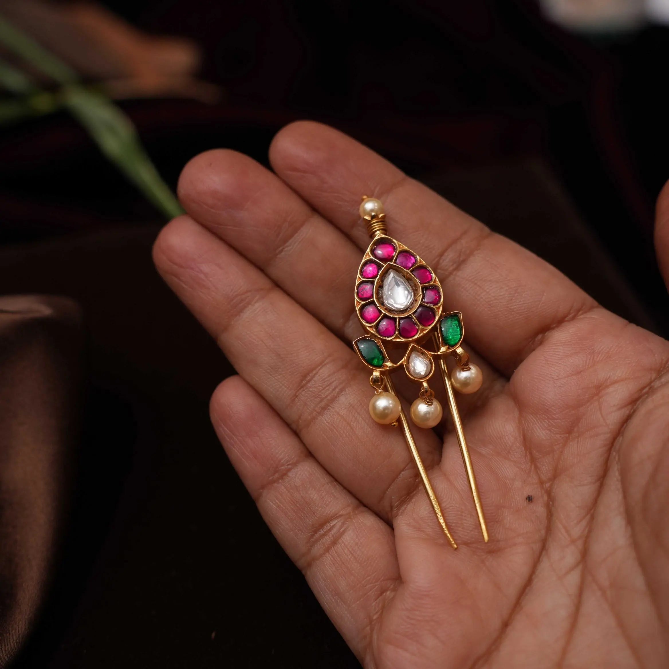 Anvi Silver Hair Pin