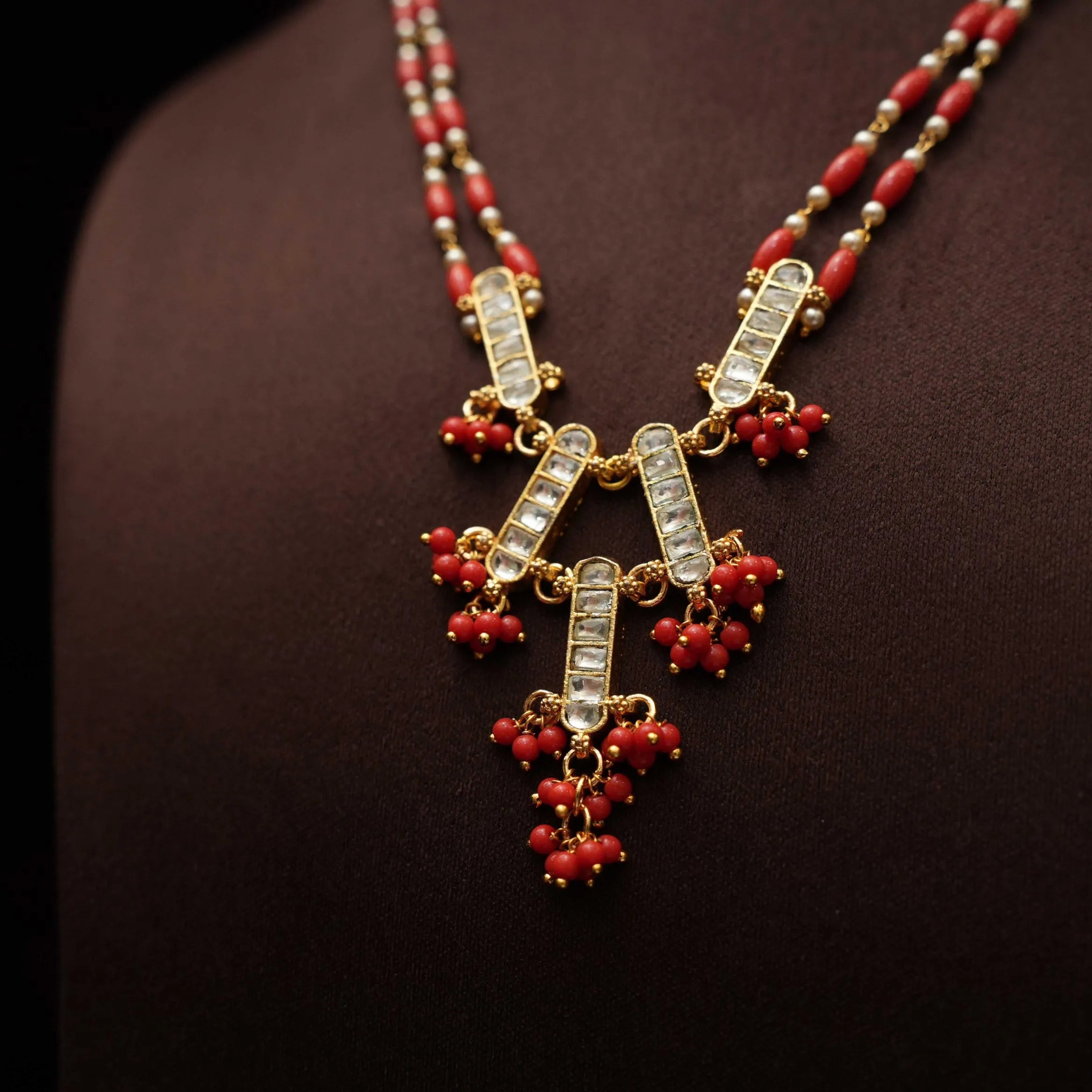 Anvita Beaded Kundan Necklace