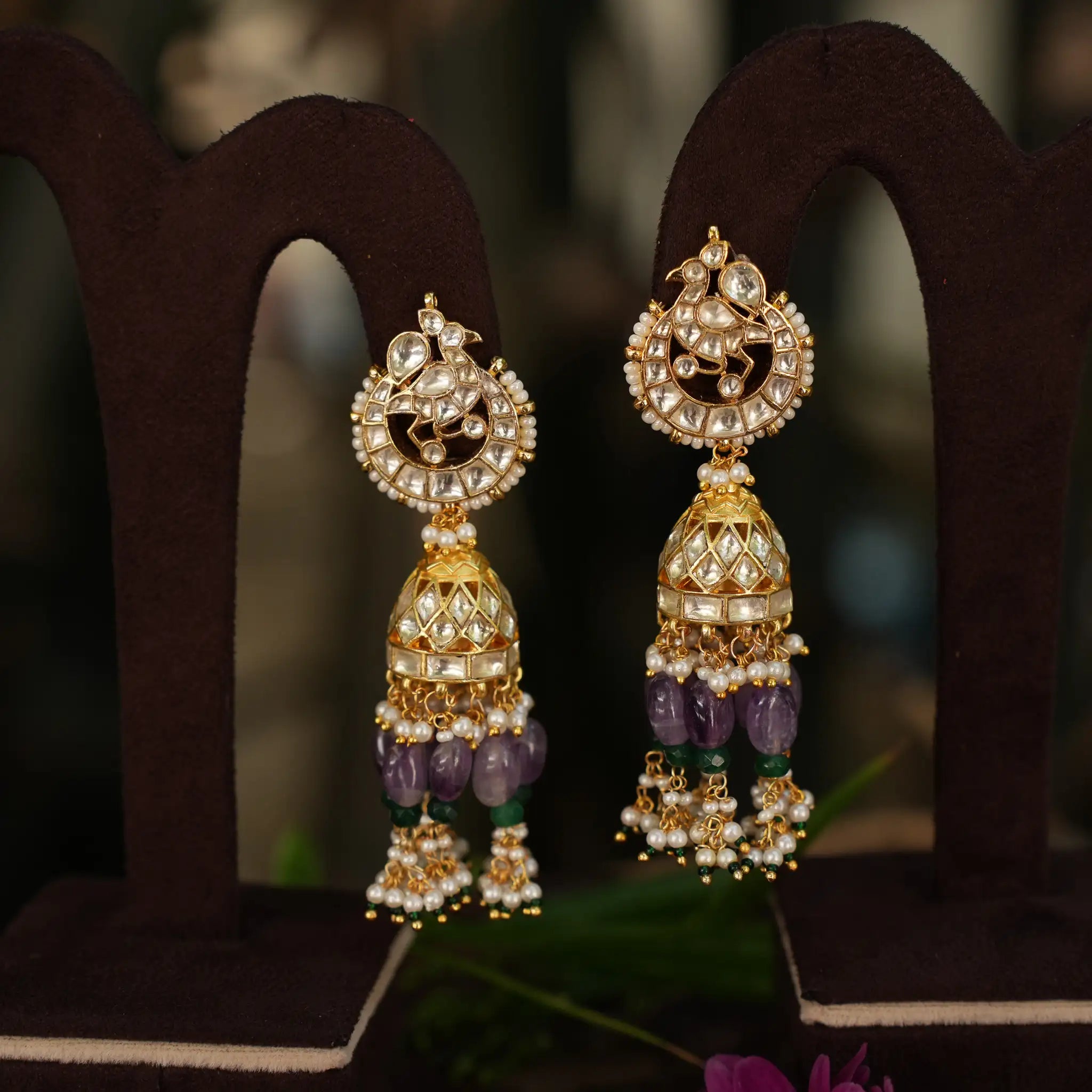 Anvitha Polki Jhumka Earrings