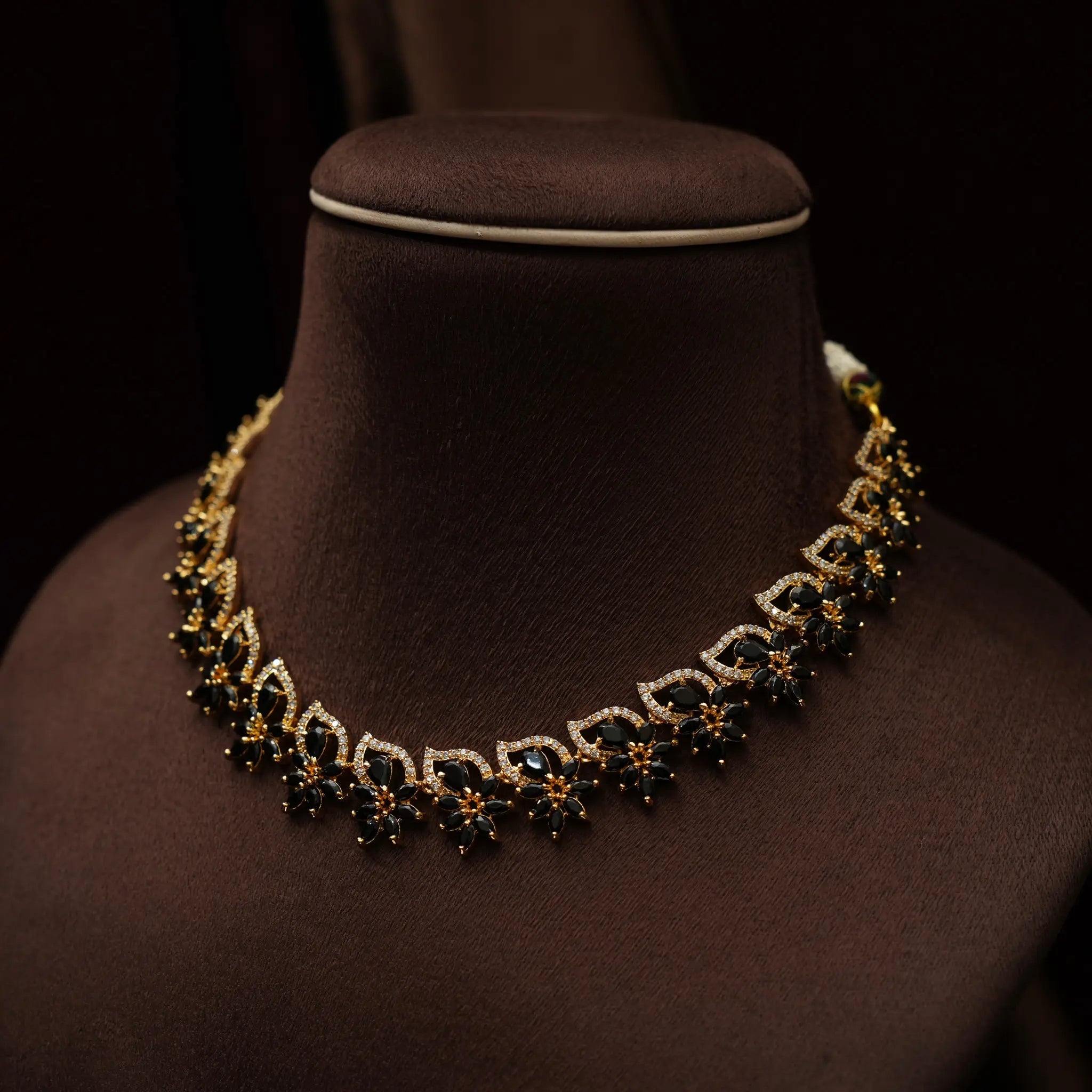Arabella Zircon Necklace - Black