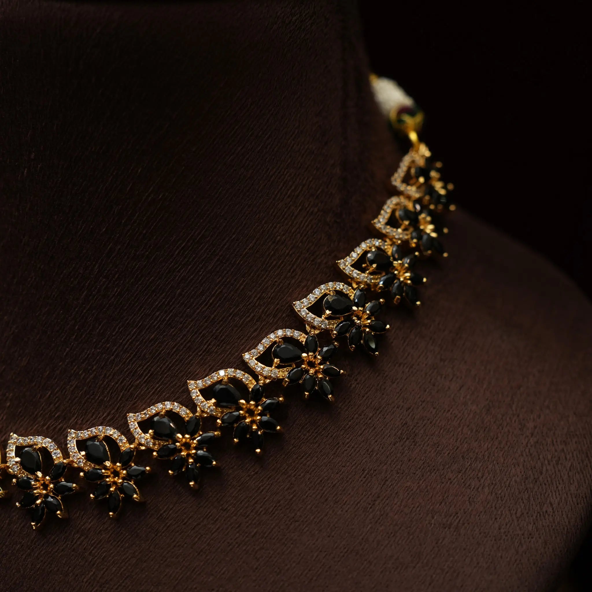 Arabella Zircon Necklace - Black