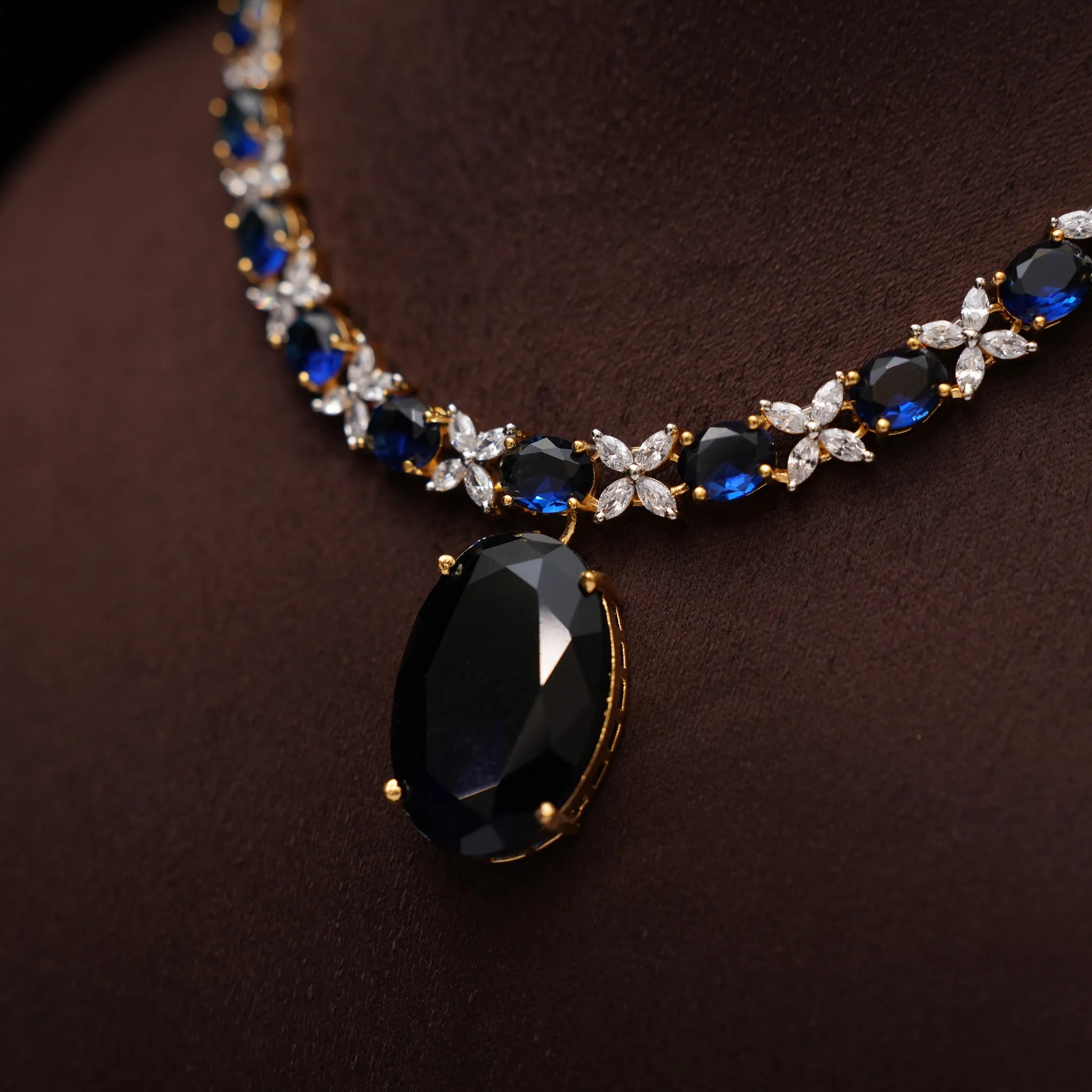 Aralyn Zircon Necklace - Blue