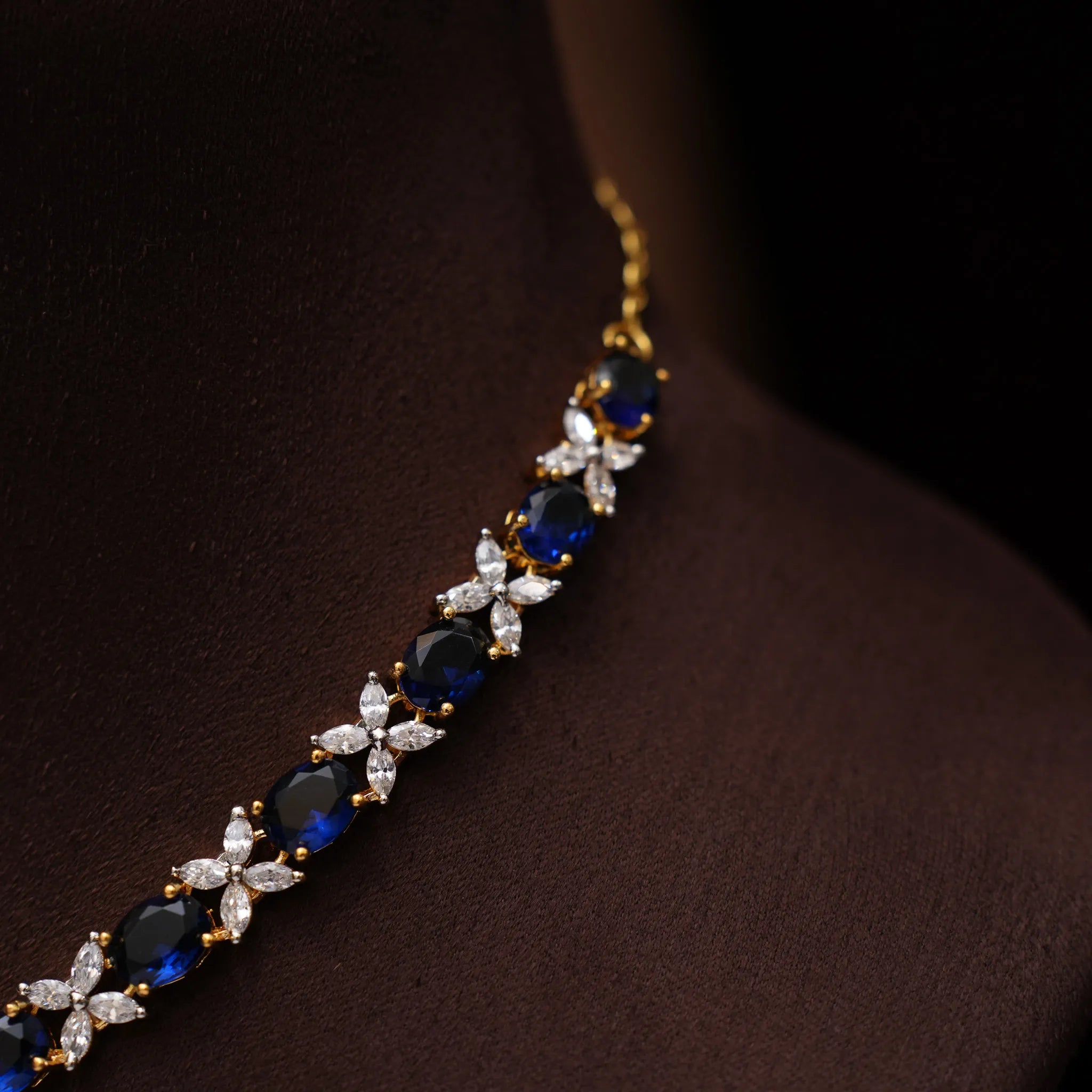 Aralyn Zircon Necklace - Blue