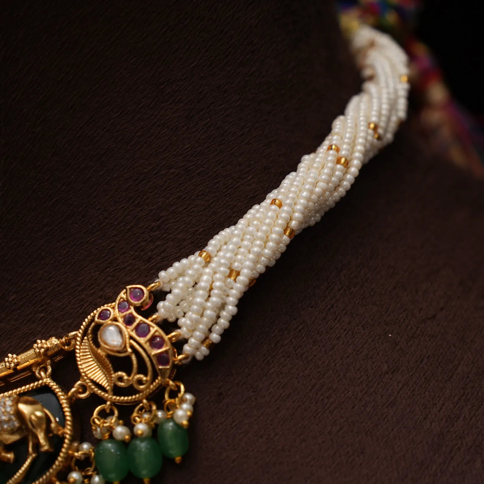 Arnica Pearl Polki Necklace