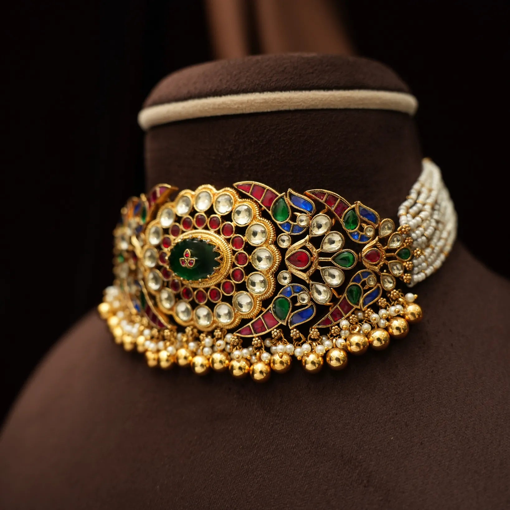 Arnish Pearl Polki Choker