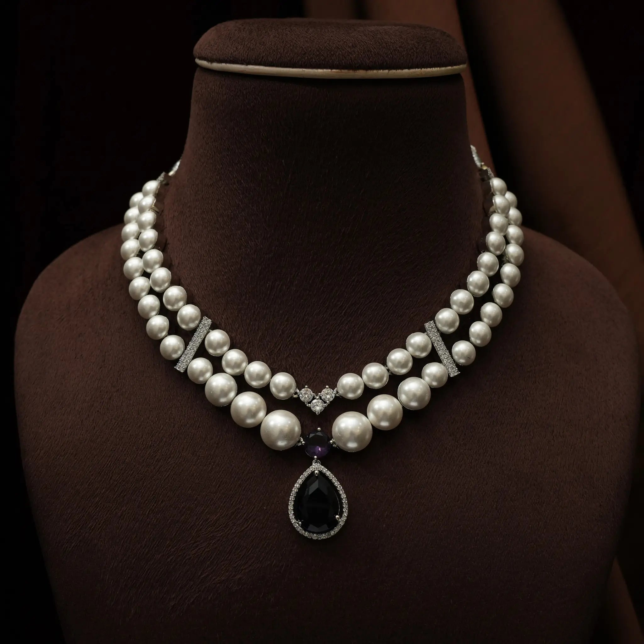 Arvayi Zircon Pearl Necklace