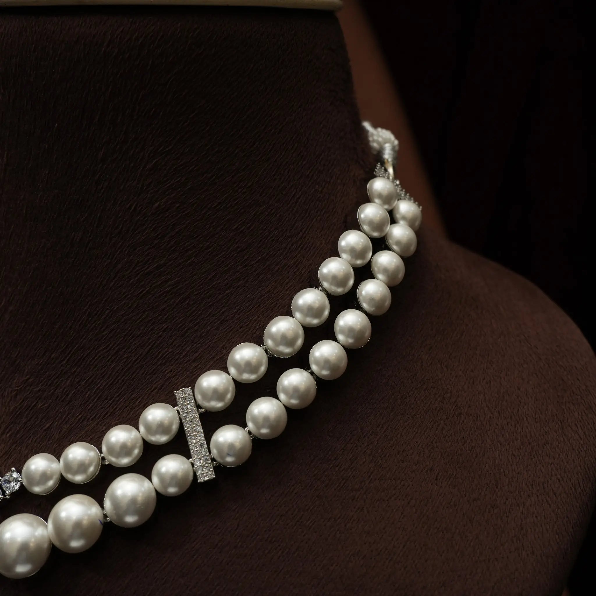 Arvayi Zircon Pearl Necklace
