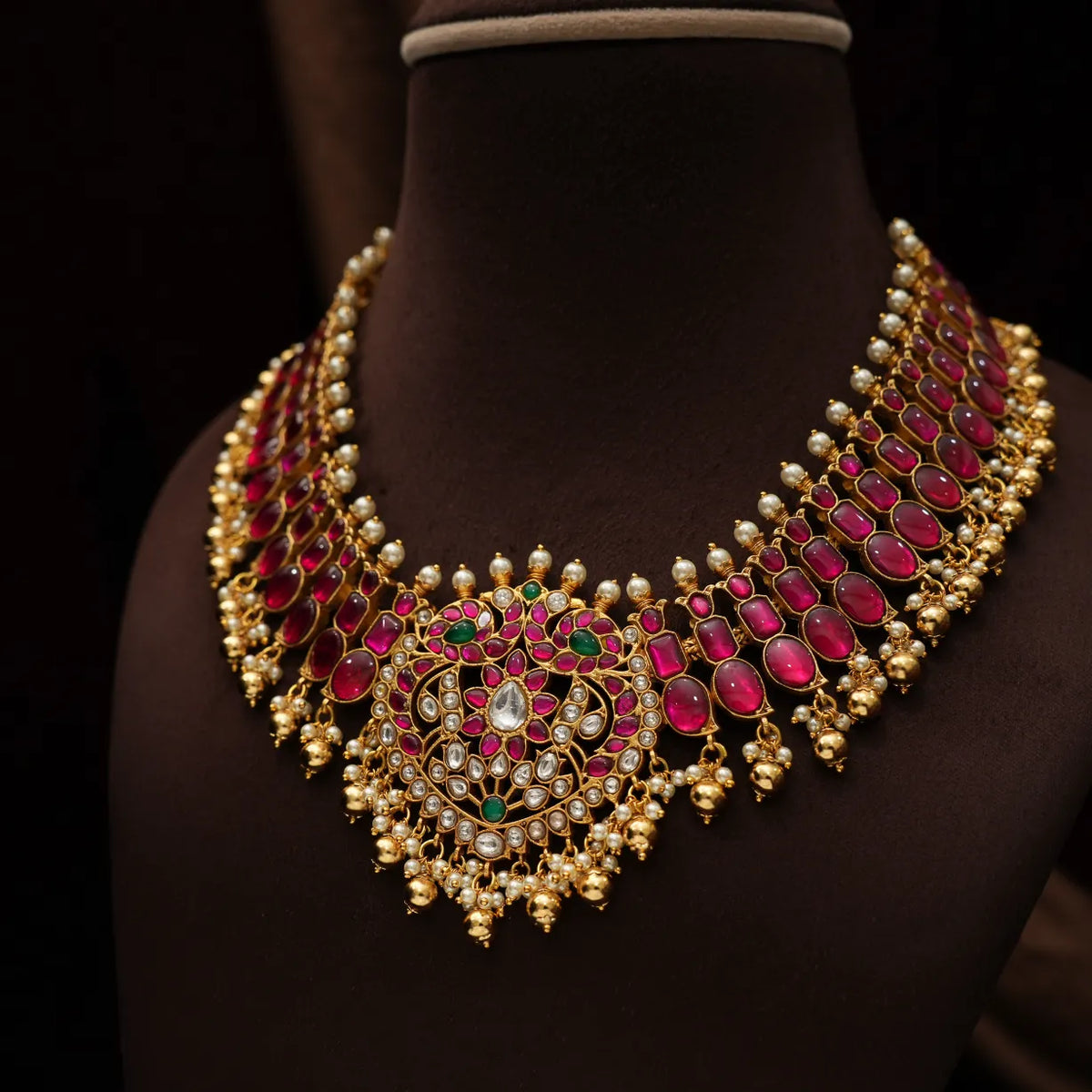 Asher Polki Necklace - Ruby