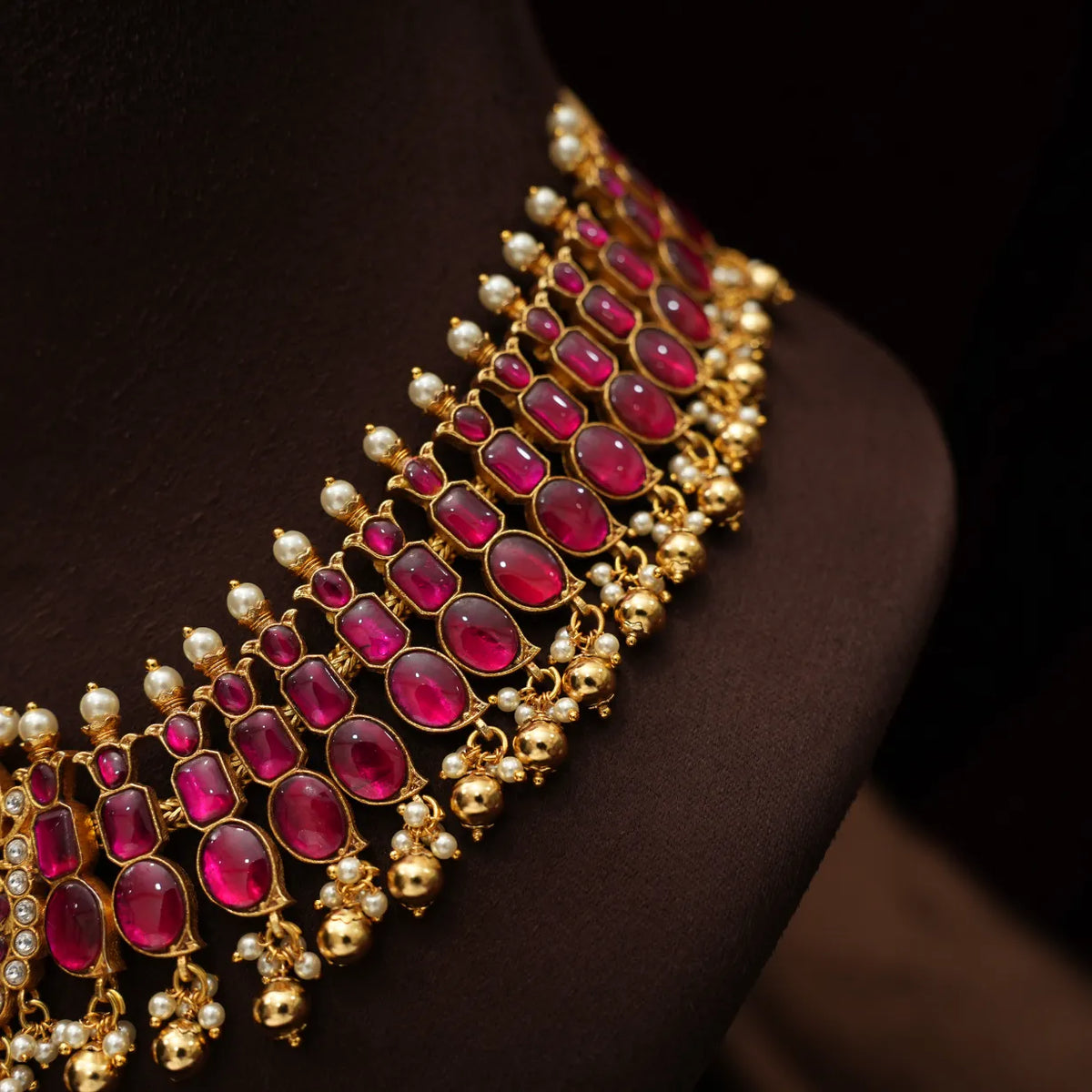 Asher Polki Necklace - Ruby