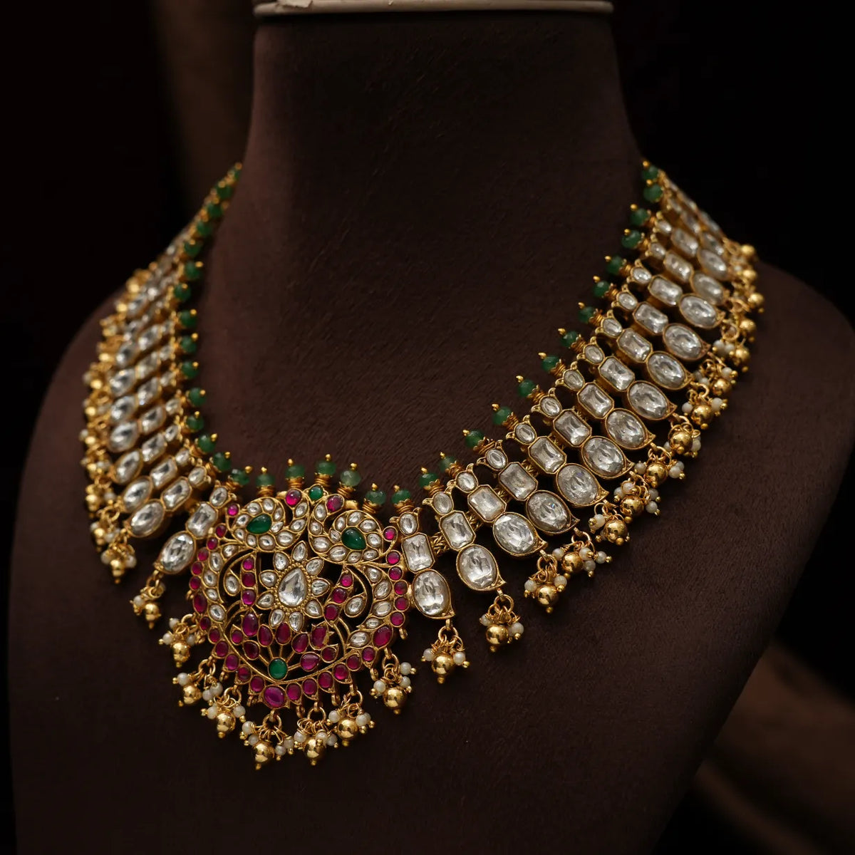 Asher Polki Necklace - White
