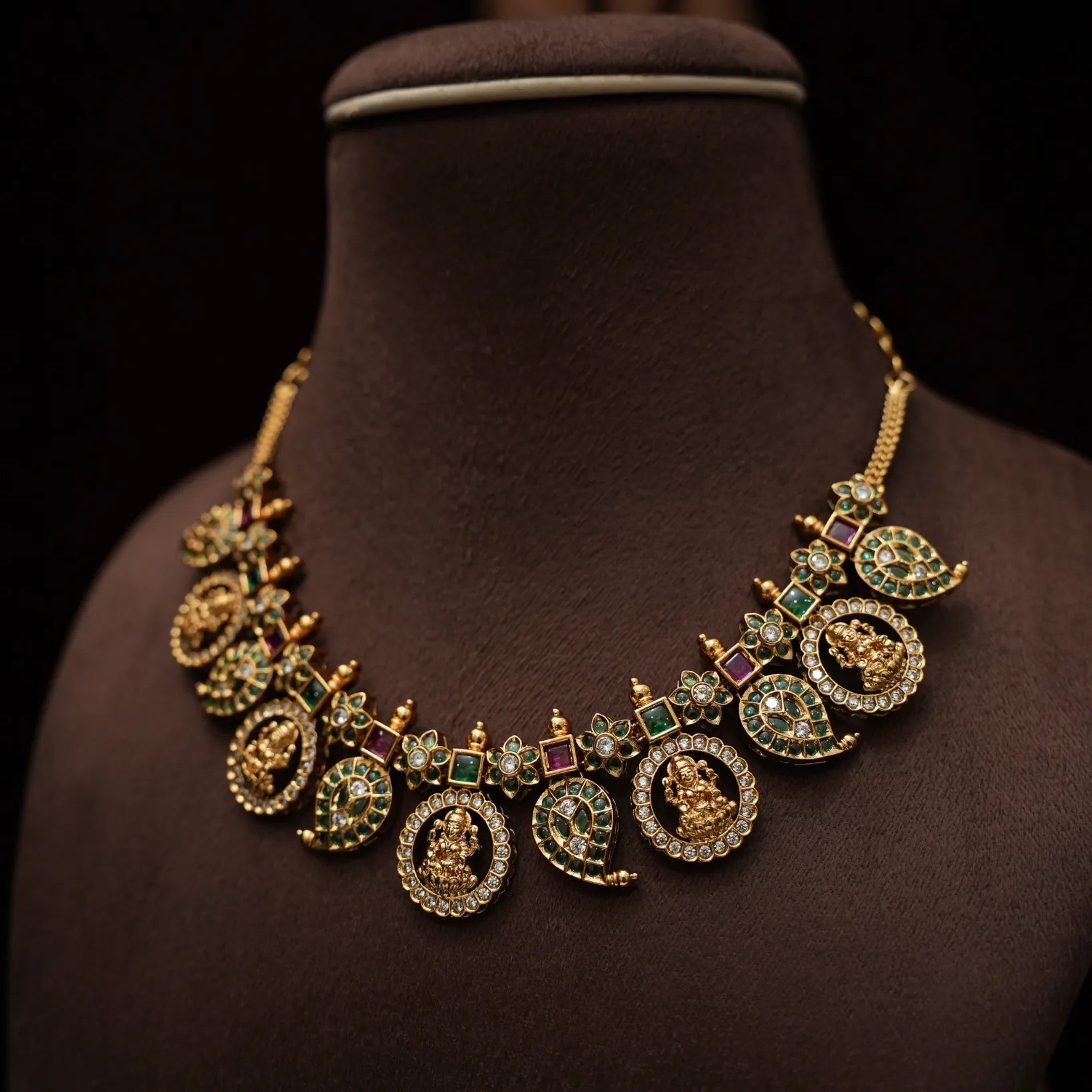 Ashvini Antique Necklace - Green
